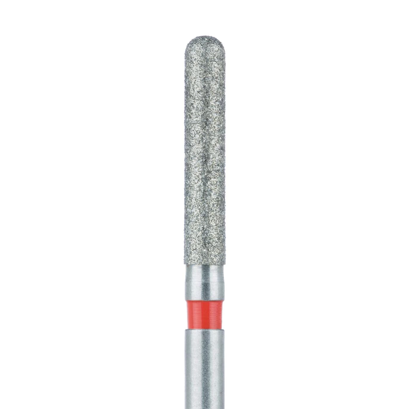 Meisinger Zirconia Diamond Bur, FG, Round End Cylinder, #881Z3-017, Fine Grit, Red Ring, 1.7 mm Head Diameter, 9.5 mm Head Length, 5/Pack - Diamond Burs for Zirconium Oxide – FG, Round End Cylinder, # 881, 1.7 mm Head Diameter, 9.5 mm Head Length, 5/Pkg - Fine Grit, Red - Image 1