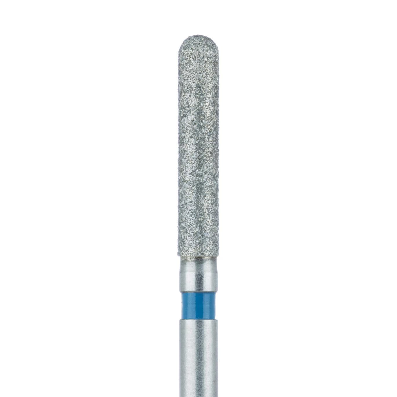 Meisinger 881Z4-017 FG Diamond Bur for Zirconium Oxide, Round End Cylinder, Medium Grit, Blue Ring, 1.7 mm Head Diameter, 9.5 mm Working Length, 5/Pack - Diamond Burs for Zirconium Oxide – FG, Round End Cylinder, # 881, 1.7 mm Head Diameter, 9.5 mm Head Length, 5/Pkg - Medium Grit, Blue - Image 1