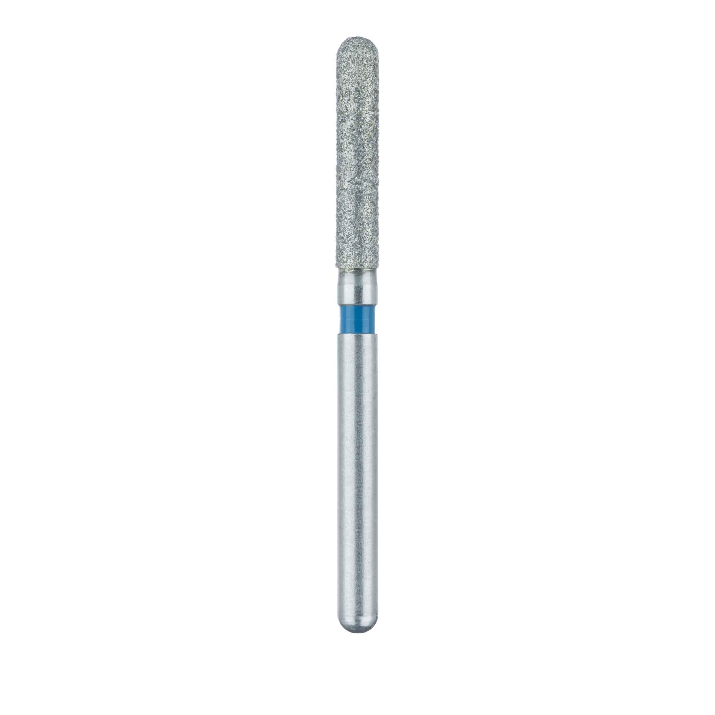 Meisinger 881Z4-017 FG Diamond Bur for Zirconium Oxide, Round End Cylinder, Medium Grit, Blue Ring, 1.7 mm Head Diameter, 9.5 mm Working Length, 5/Pack thumbnail 2
