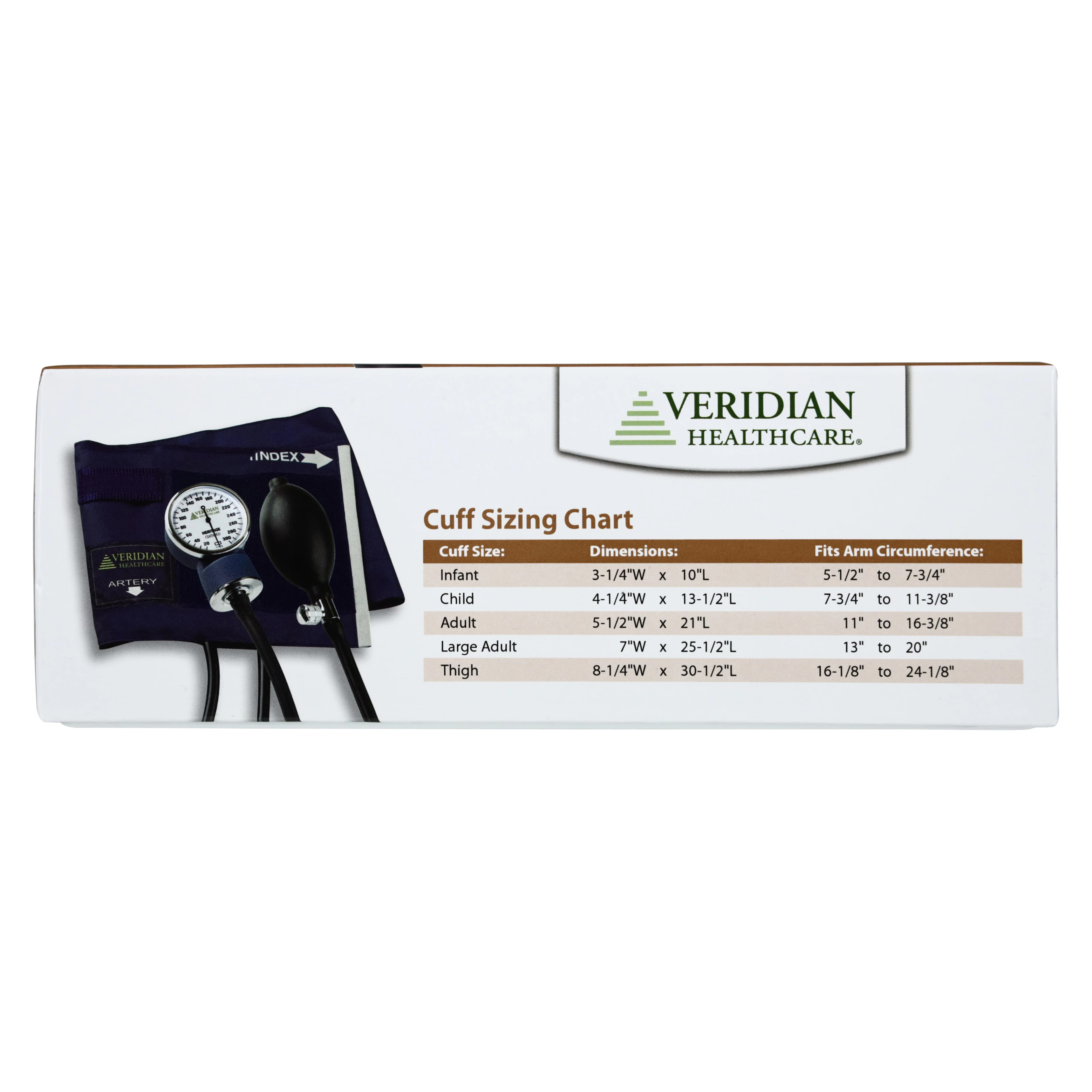 Veridian Healthcare Blood Pressure Cuff, Large Adult, Blue thumbnail 7