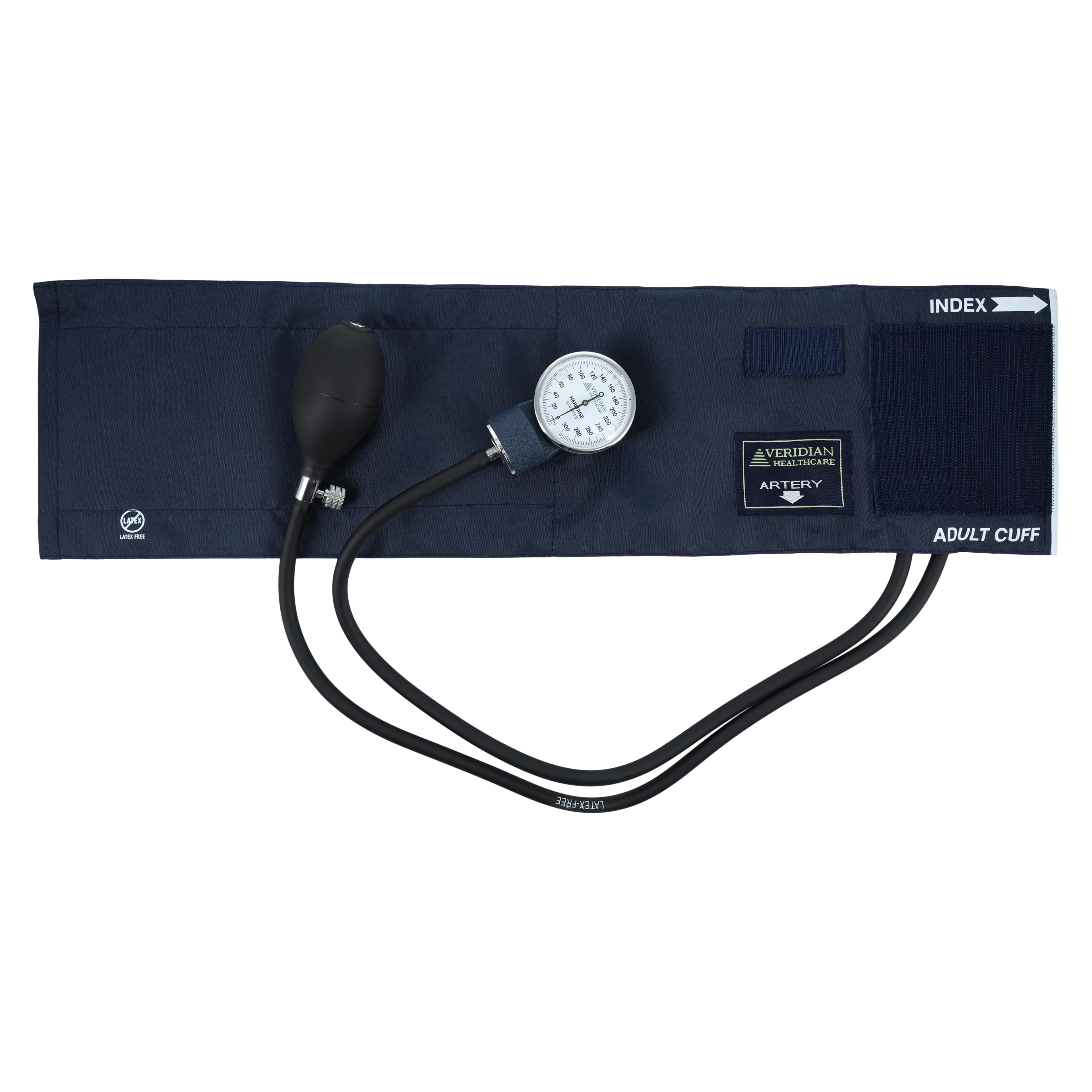 Veridian Healthcare Adult Blood Pressure Cuff, Blue, Latex-Free, Each thumbnail 3