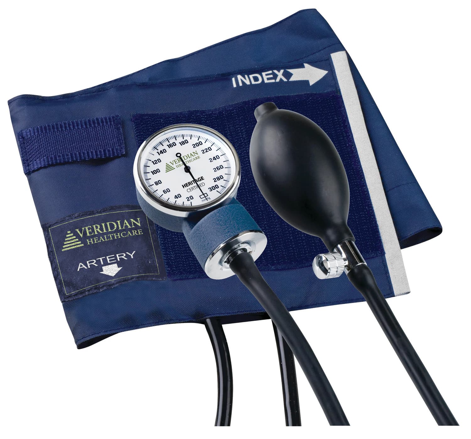 Veridian Healthcare Adult Blood Pressure Cuff, Blue, Latex-Free, Each thumbnail 2