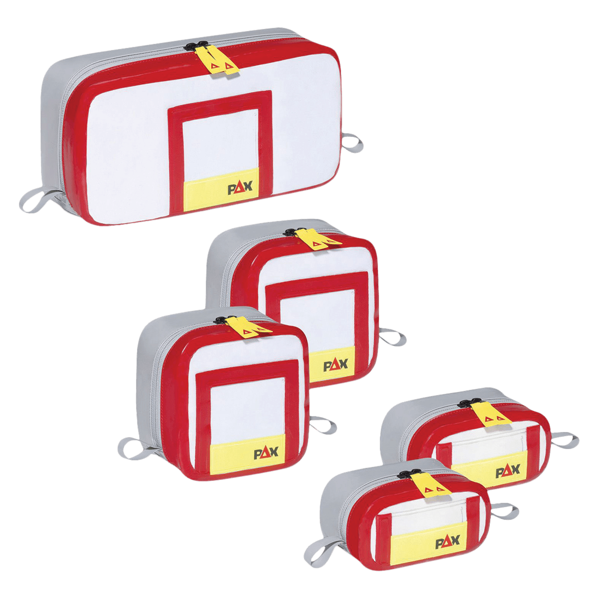 Pax Inner Pouches Set of 2, Red, Double Zipper Closure - Pax Inner Pouches Set 2 - Image 1