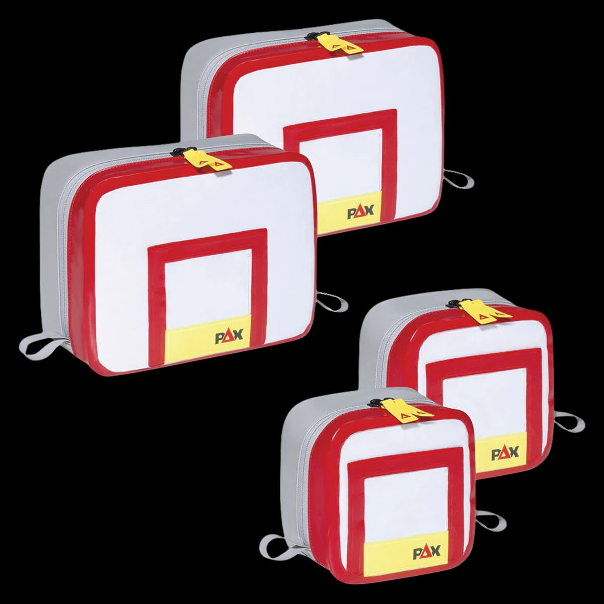 Pax USA Inner Pouch Bags, Red/White, Zipper Closure, No Handle, Set of 1 - Inner Pouches Pax Bags Set 1 - Image 1