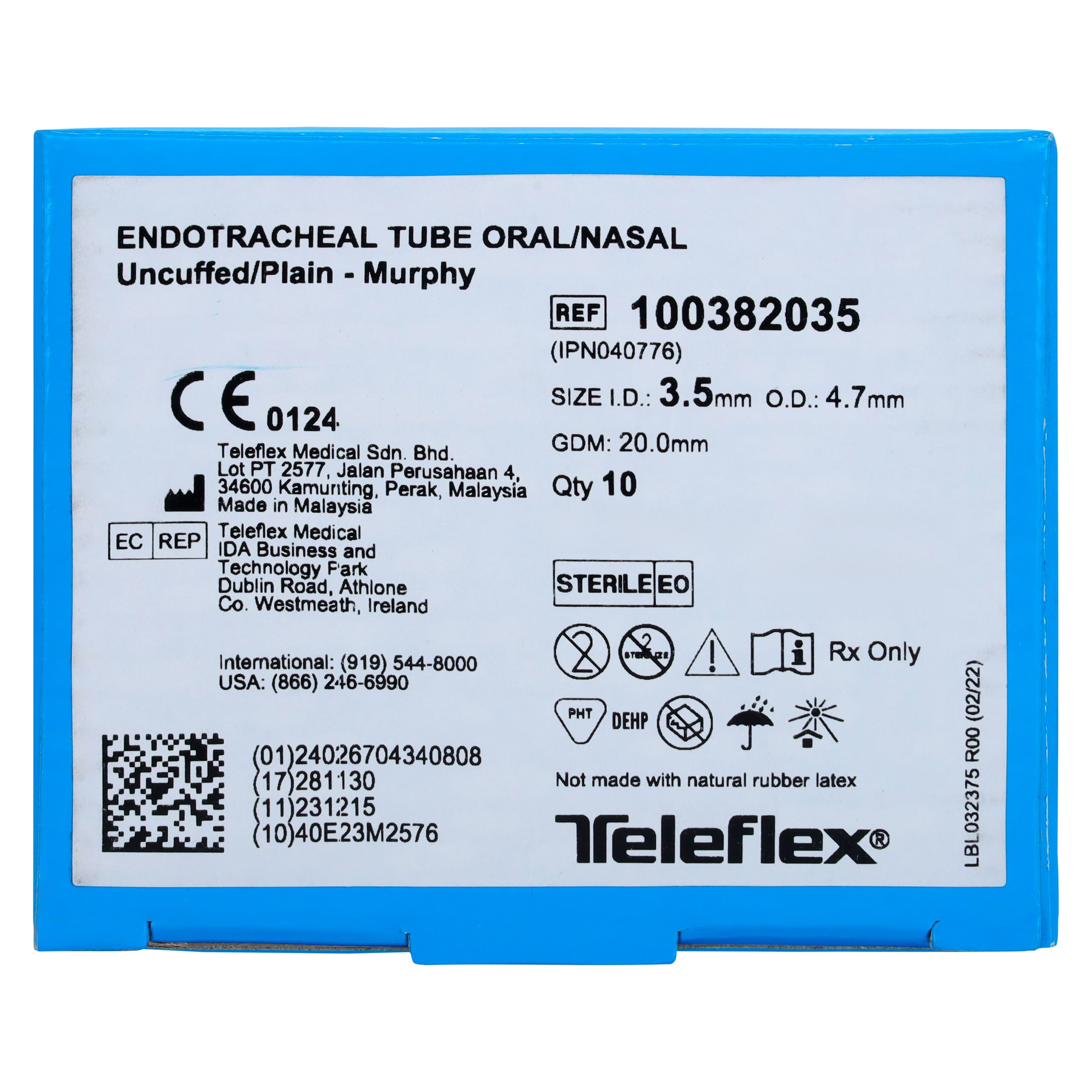 Rusch Murphy Endotracheal Tube, Uncuffed, 10/Box thumbnail 4