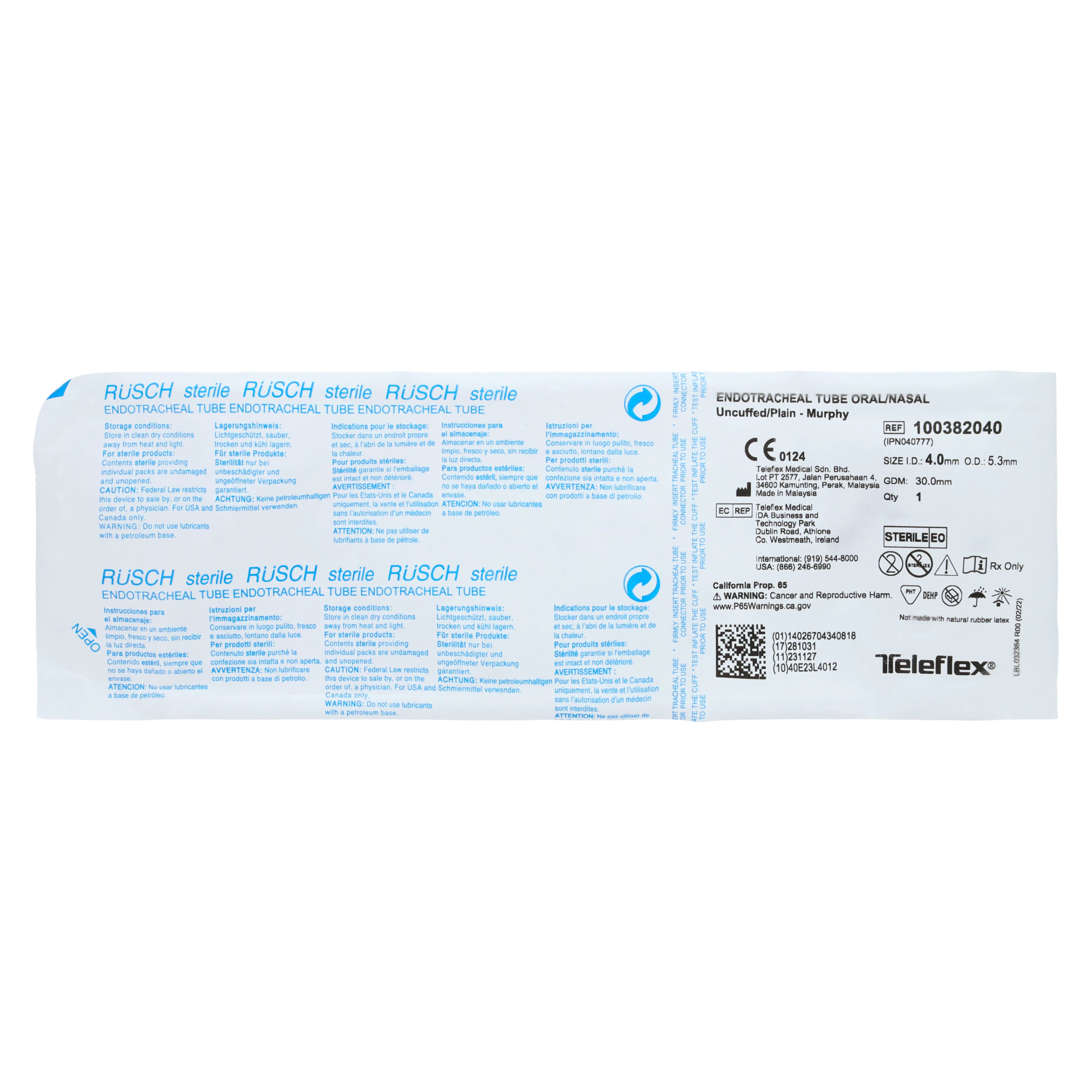 Rusch Murphy Endotracheal Tube, Uncuffed, 10/Box thumbnail 3