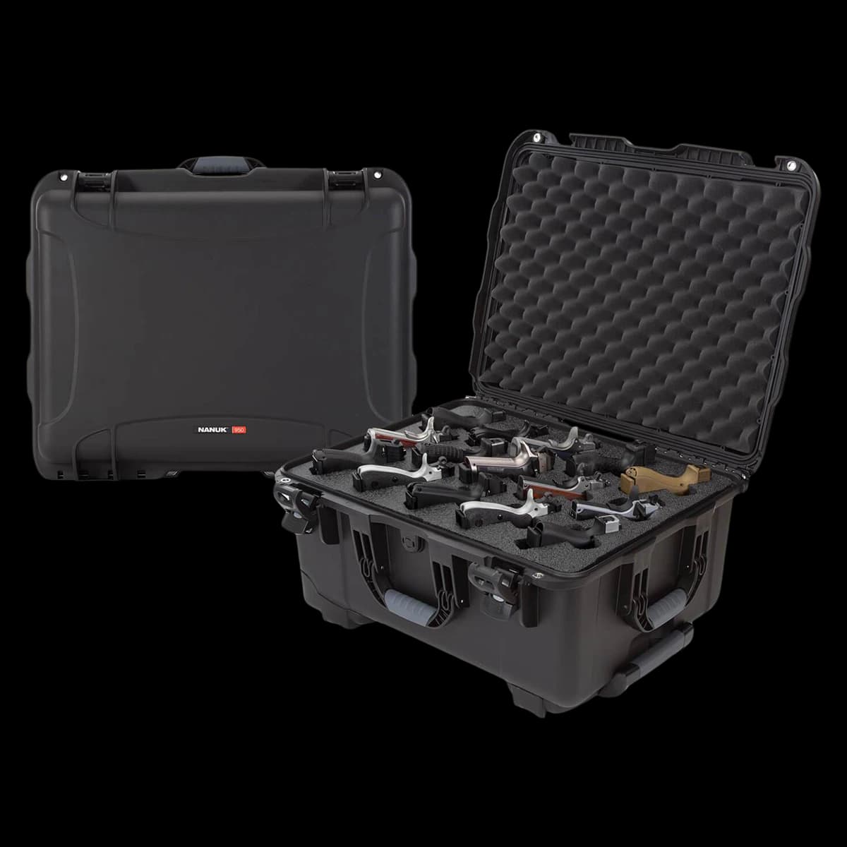Nanuk 950 Hard Case with Foam for 15UP, Black, 22.8x18.3x11.7" - 950 Case w/foam for 15UP Blk - Image 1