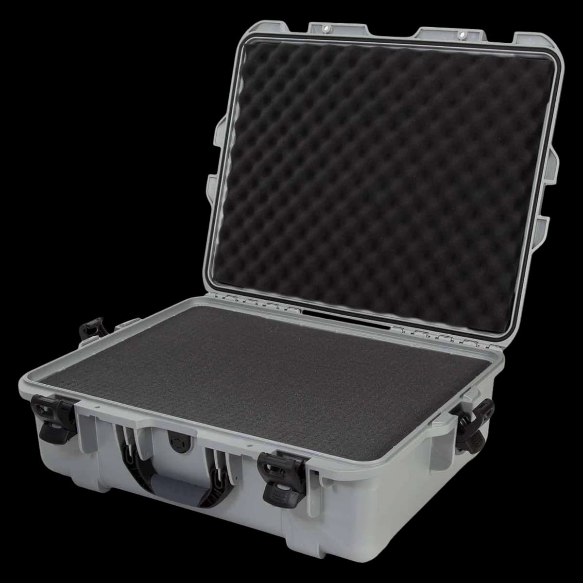 Nanuk 945 Hard Case with Foam, Silver, 25.1 x 19.9 x 8.8 in, Carry Handle - Case 945 w/foam Slvr - Image 1