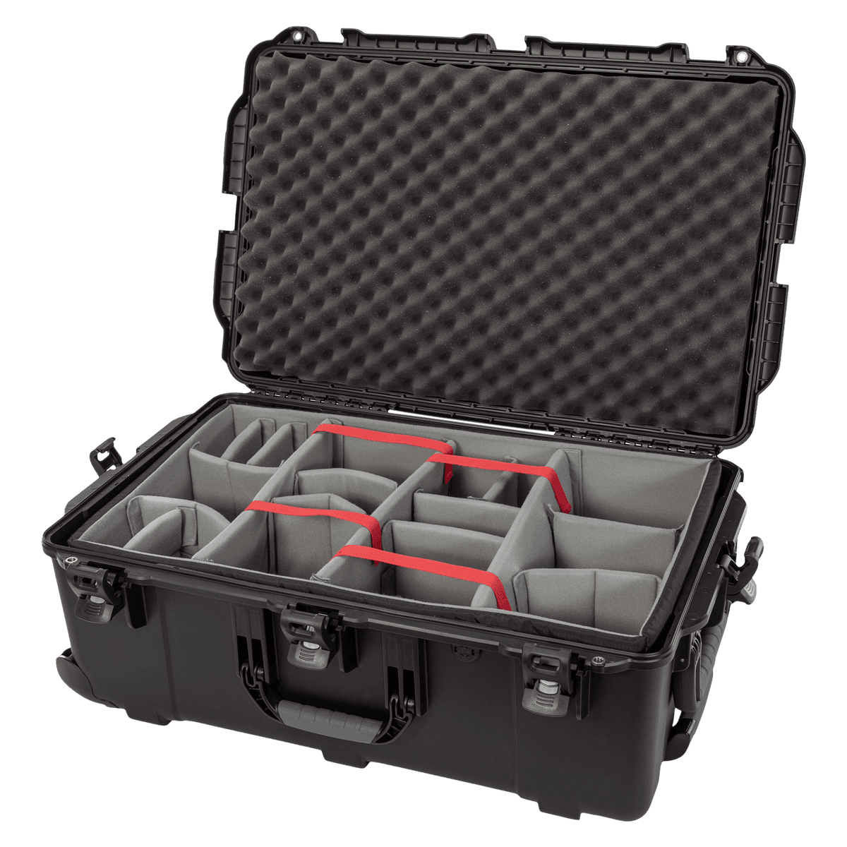 Nanuk 963 Hard Case with Pad Divider, Black, 32.5 x 21 x 12.3 in, Carry Handle - Case 963 w/pad dvdr Blk - Image 1