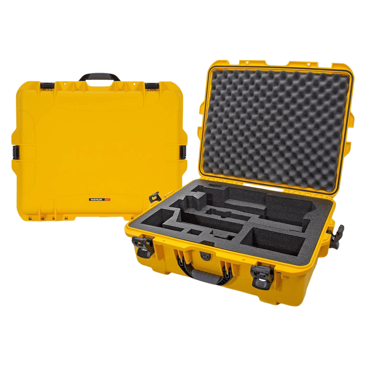 Nanuk 945 Hard Case with Foam, Yellow, 25.1 x 19.9 x 8.8 in, Carry Handle - Case 945 w/foam Crane 3 Yel - Image 1