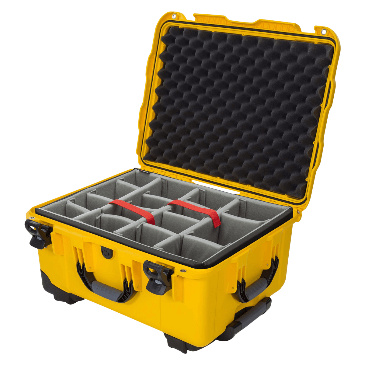 Nanuk 950 Waterproof Hard Case with Pad Divider, Yellow, 22.8 x 18.3 x 11.7 in - Case 950 w/Pad Dvdr - Image 1