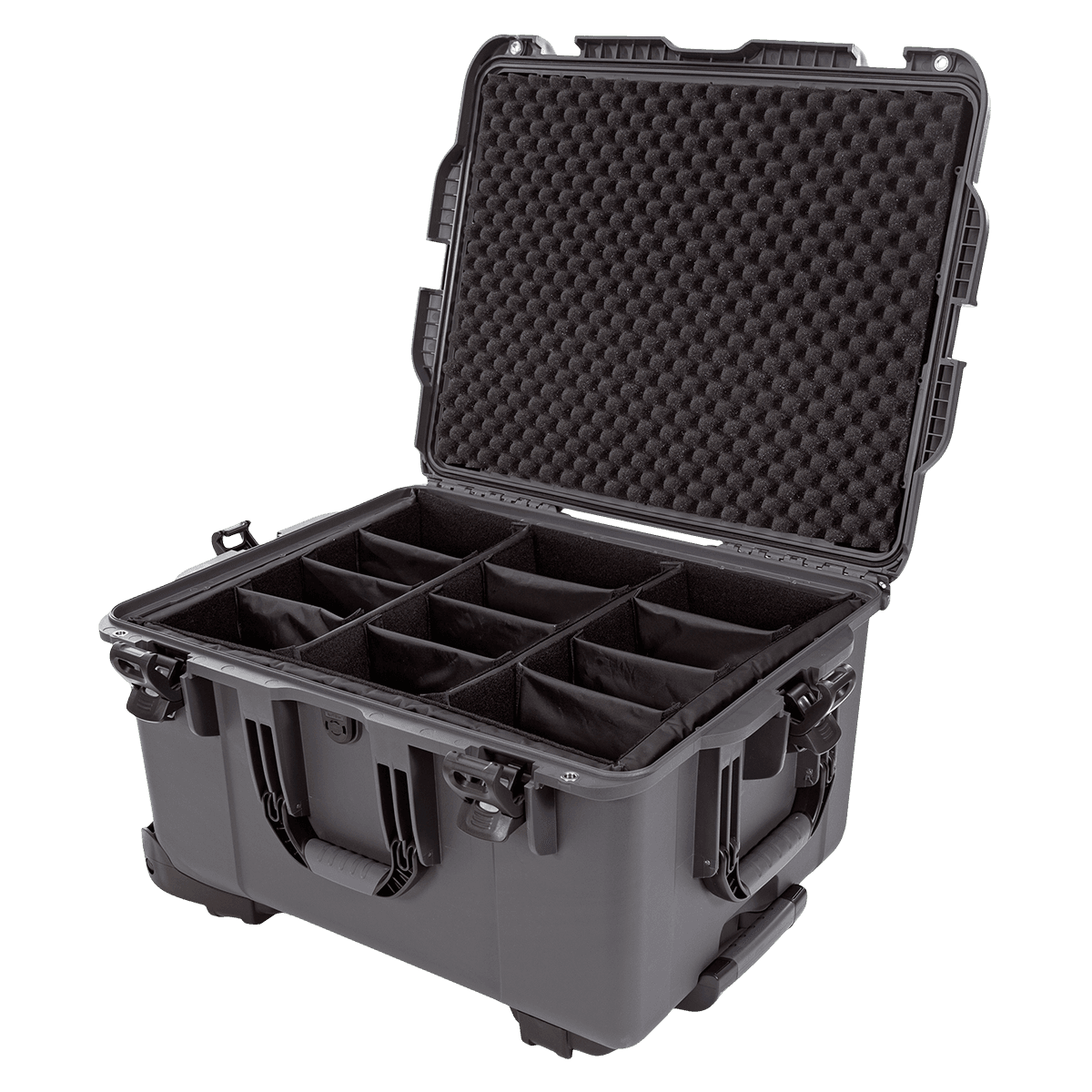 Nanuk 960 Waterproof Hard Case with Padded Divider, 25.4 x 20 x 14.5 inches, Gray, Carry Handle - Case 960 w/Padded Divider - Image 1
