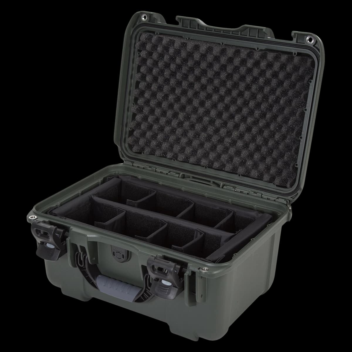 Nanuk 918 Waterproof Case with Padded Divider, Olive - Nanuk 918 w/Padded Div Olive - Image 1