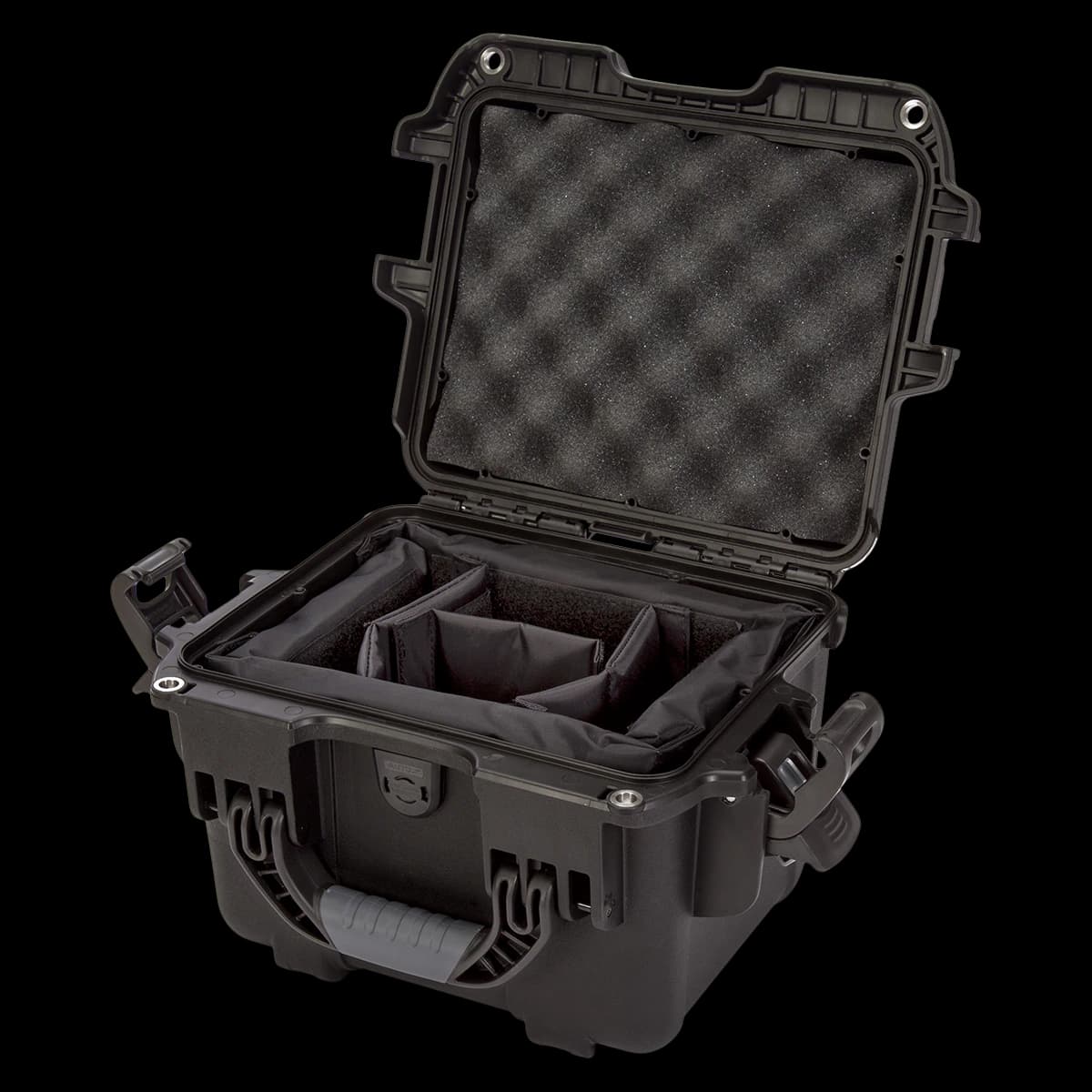 Nanuk 908 Waterproof Hard Case with Padded Dividers, Black - Nanuk 908 w/Padded Div Black - Image 1