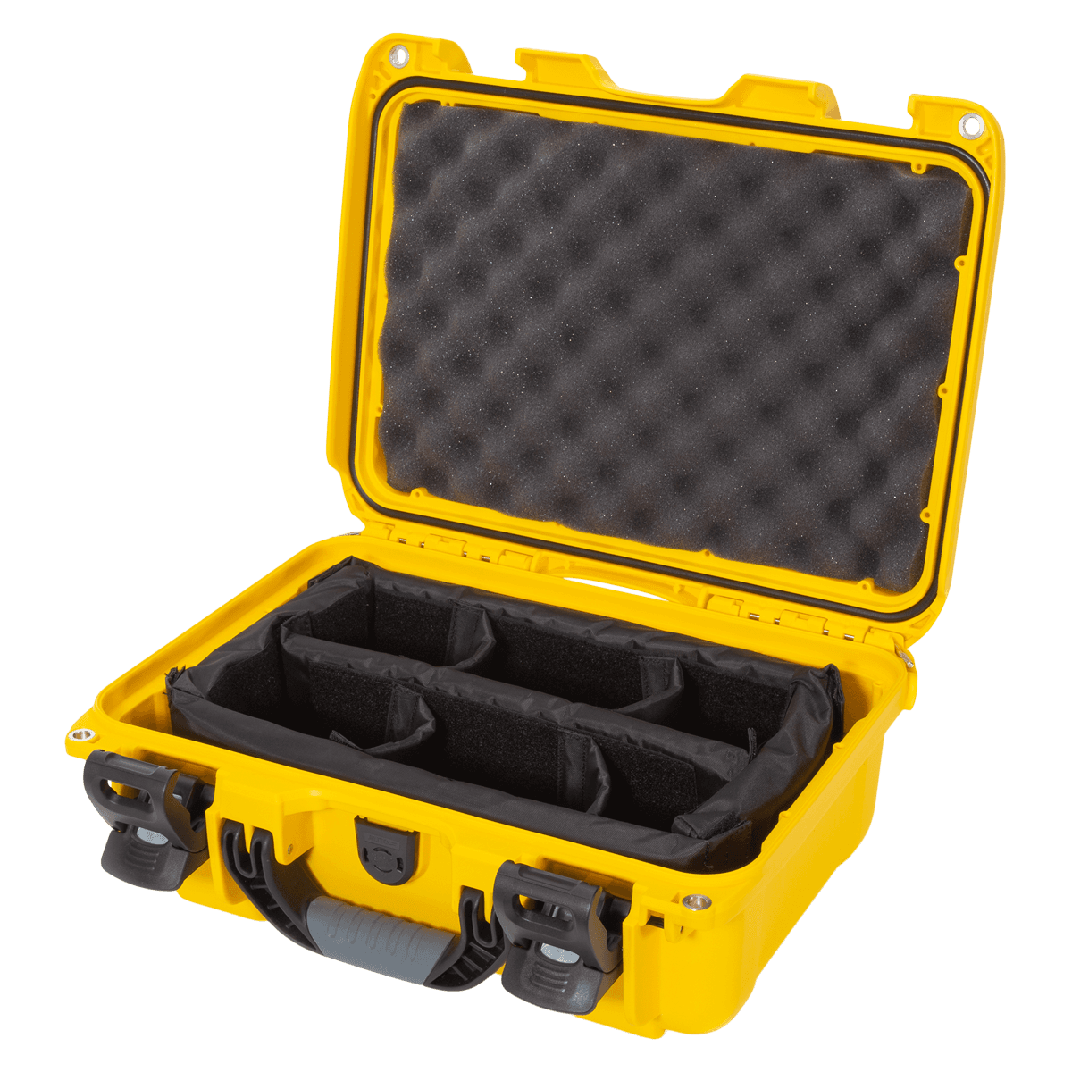 Nanuk 915 Waterproof Hard Case with Padded Divider, Yellow - Nanuk 915 w/Padded Div Yellow - Image 1