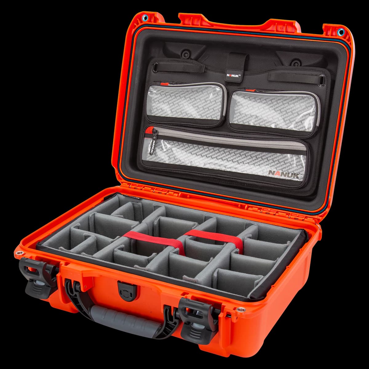 Nanuk 925 Large Case with Lid Organizer Divider, Black - Nanuk 925 w/lid org div Black - Image 1