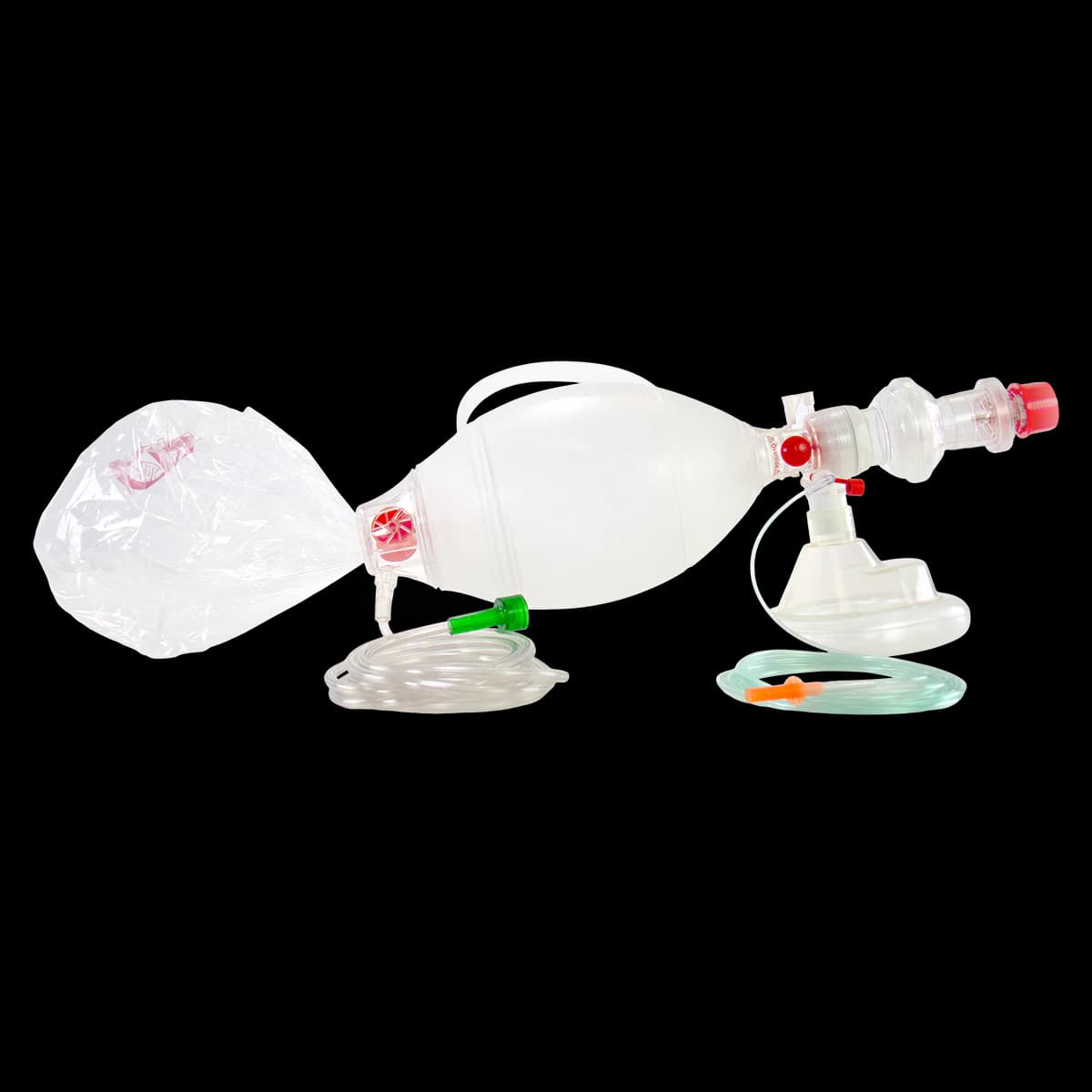 Ambu SPUR II Disposable Resuscitator, Adult, Bag Reservoir, 12/Case - Adt BVM Med Mask PEEP ETCO2 - Image 1