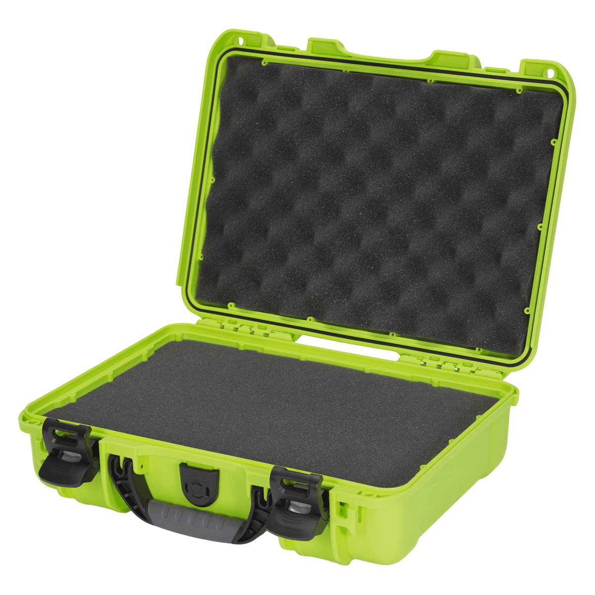 Nanuk 910 Waterproof Case with Foam, Lime, 14.3 x 11.1 x 4.7 in - Nanuk 910 w/Foam Lime - Image 1