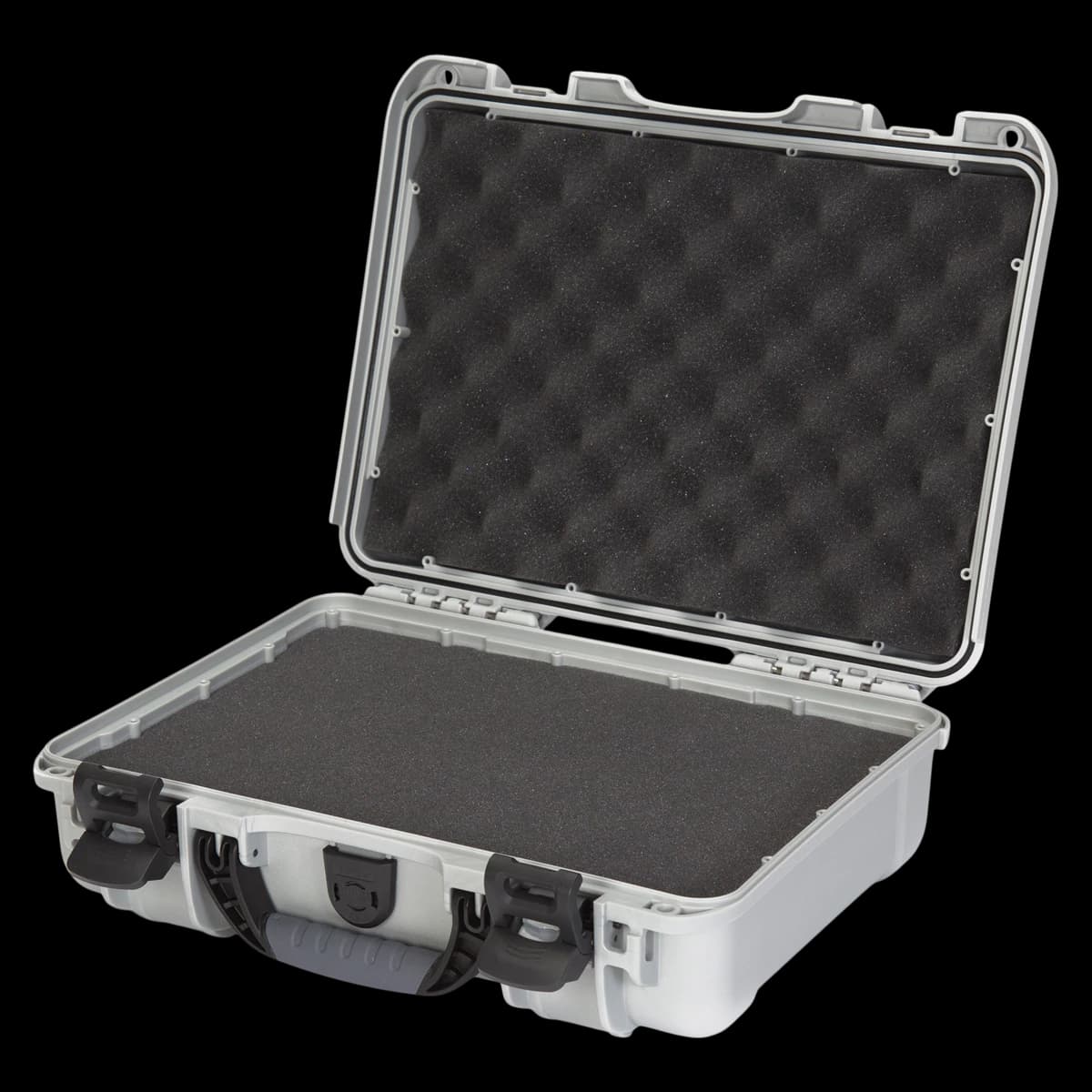 Nanuk 910 Waterproof Hard Case with Foam, Silver, 14.3 x 11.1 x 4.7 in - Nanuk 910 w/Foam Silver - Image 1