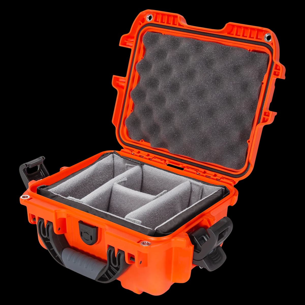Nanuk 905 Waterproof Case with Padded Divider, Orange, 12.5 x 10.1 x 6 in - Nanuk 905 w/padded div Orange - Image 1