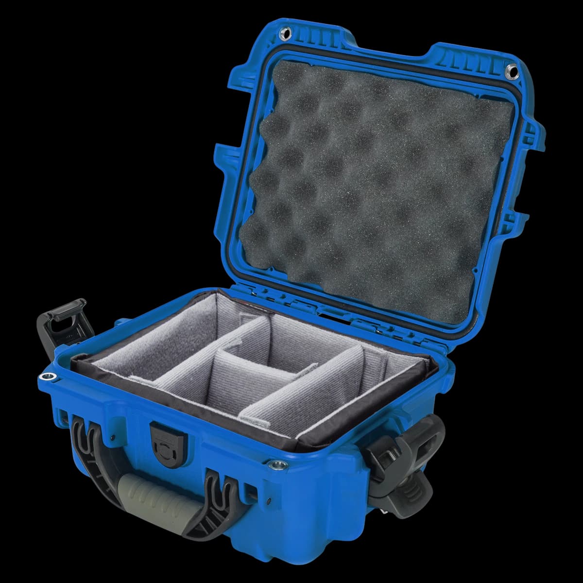 Nanuk 905 Waterproof Case with Padded Divider, Blue, 12.5 x 10.1 x 6 in - Nanuk 905 w/padded div Blue - Image 1