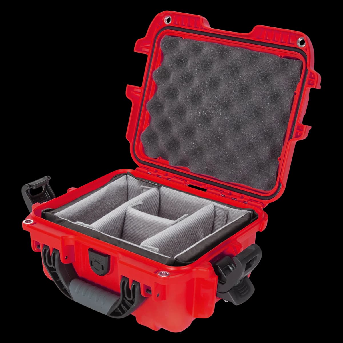 Nanuk 905 Waterproof Case with Padded Divider, Red, 12.5 x 10.1 x 6 inches - Nanuk 905 w/padded div Red - Image 1