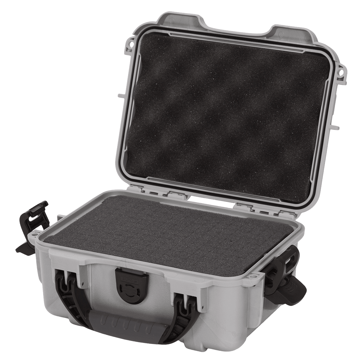 Nanuk 904 Waterproof Case with Foam, Silver, 10.2 x 7.9 x 4.5 in - Nanuk 904 w/Foam Silver - Image 1
