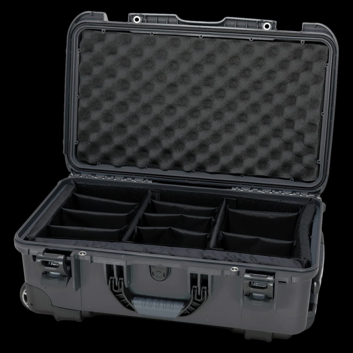 Nanuk 935 Waterproof Case with Padded Divider, Graphite, 22x14x9" - Nanuk 935 w/Padded Div Graph - Image 1