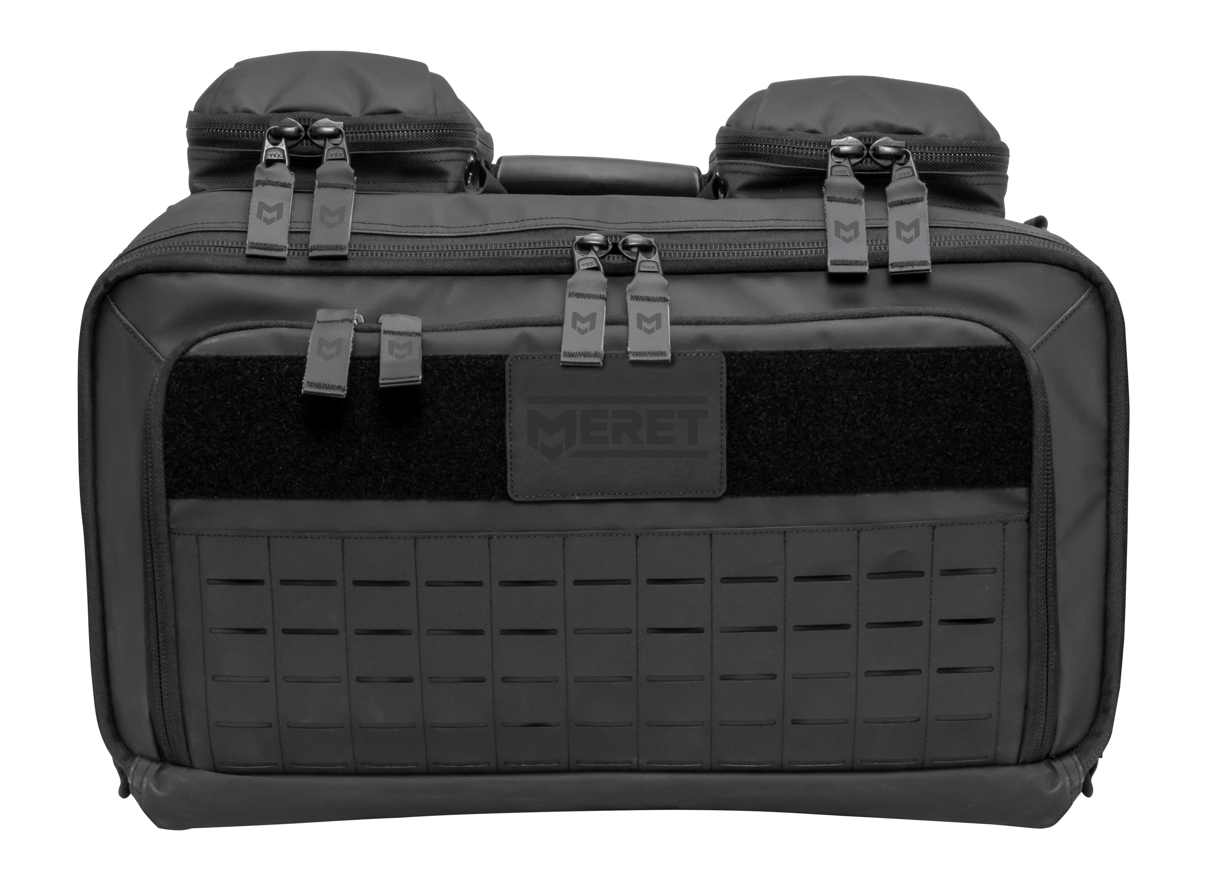 Meret Omni Pro X Trauma Bag with Integrated Case Cart (ICC) and Blood Pressure Cuff, 15" x 22" x 9.5", Black - OMNI PRO X ICC w/BP - Image 1