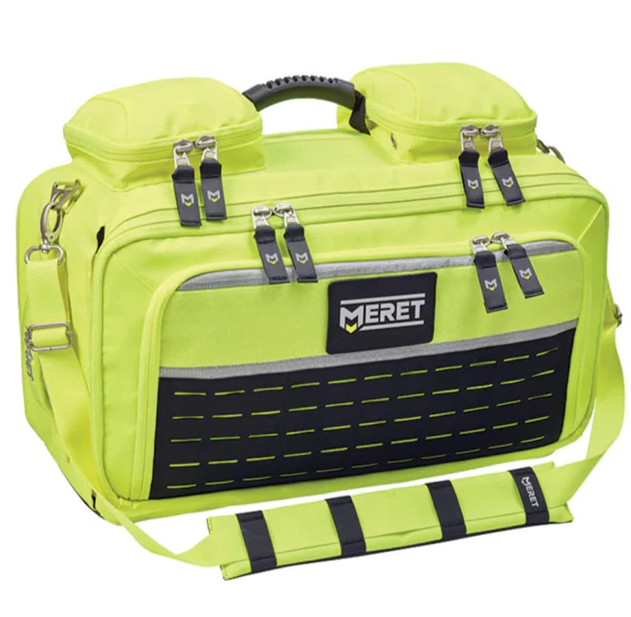 Meret Omni Pro X Trauma Bag with Integrated Case Cart (ICC) and Blood Pressure Cuff, 15" x 22" x 9.5" - OMNI PRO X ICC w/BP - Image 1