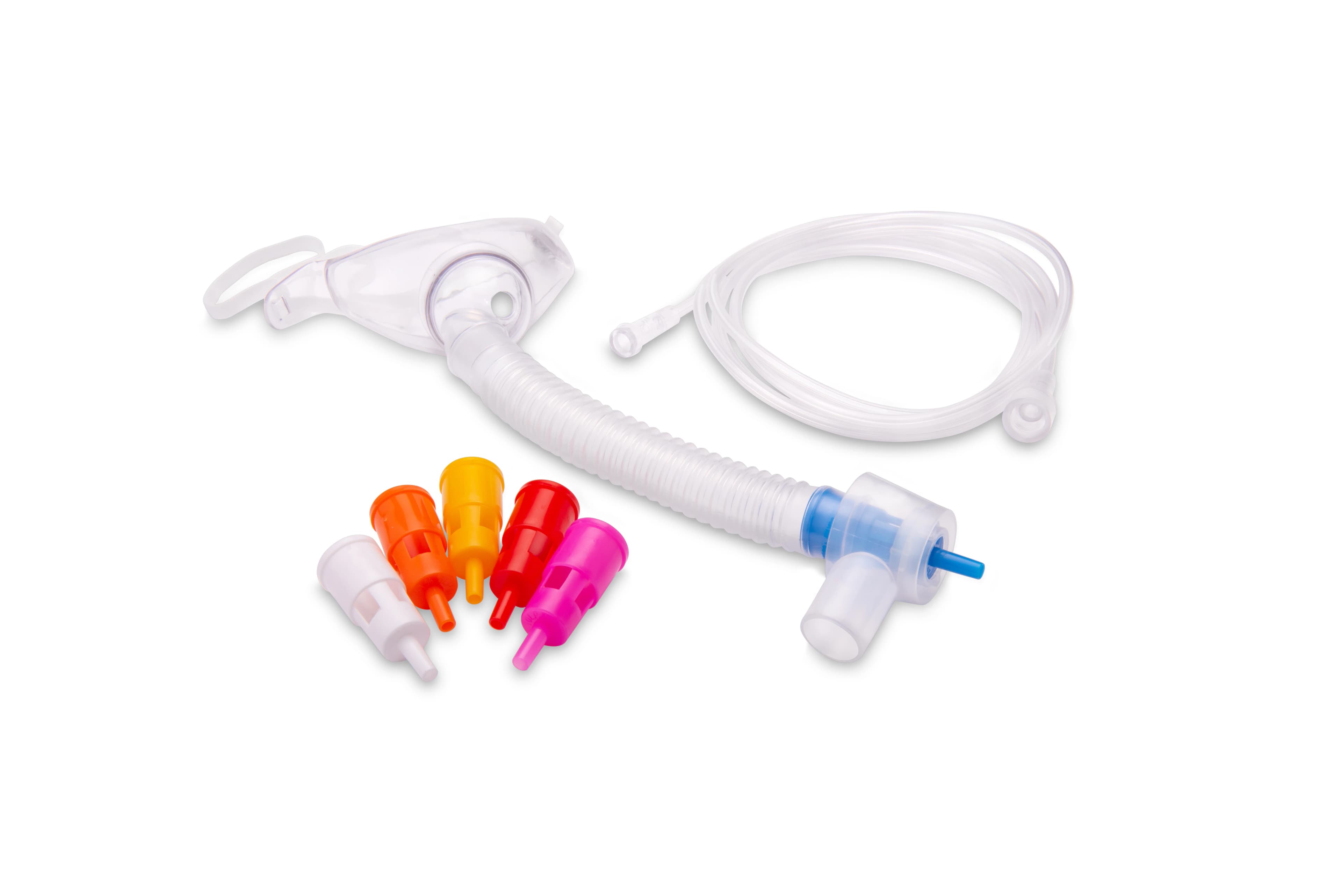 Trach Mask Kit, Universal Connector, Adult, with All Diluters, 50/Case - Trach Mask Kit/Univ Con Adult - Image 1