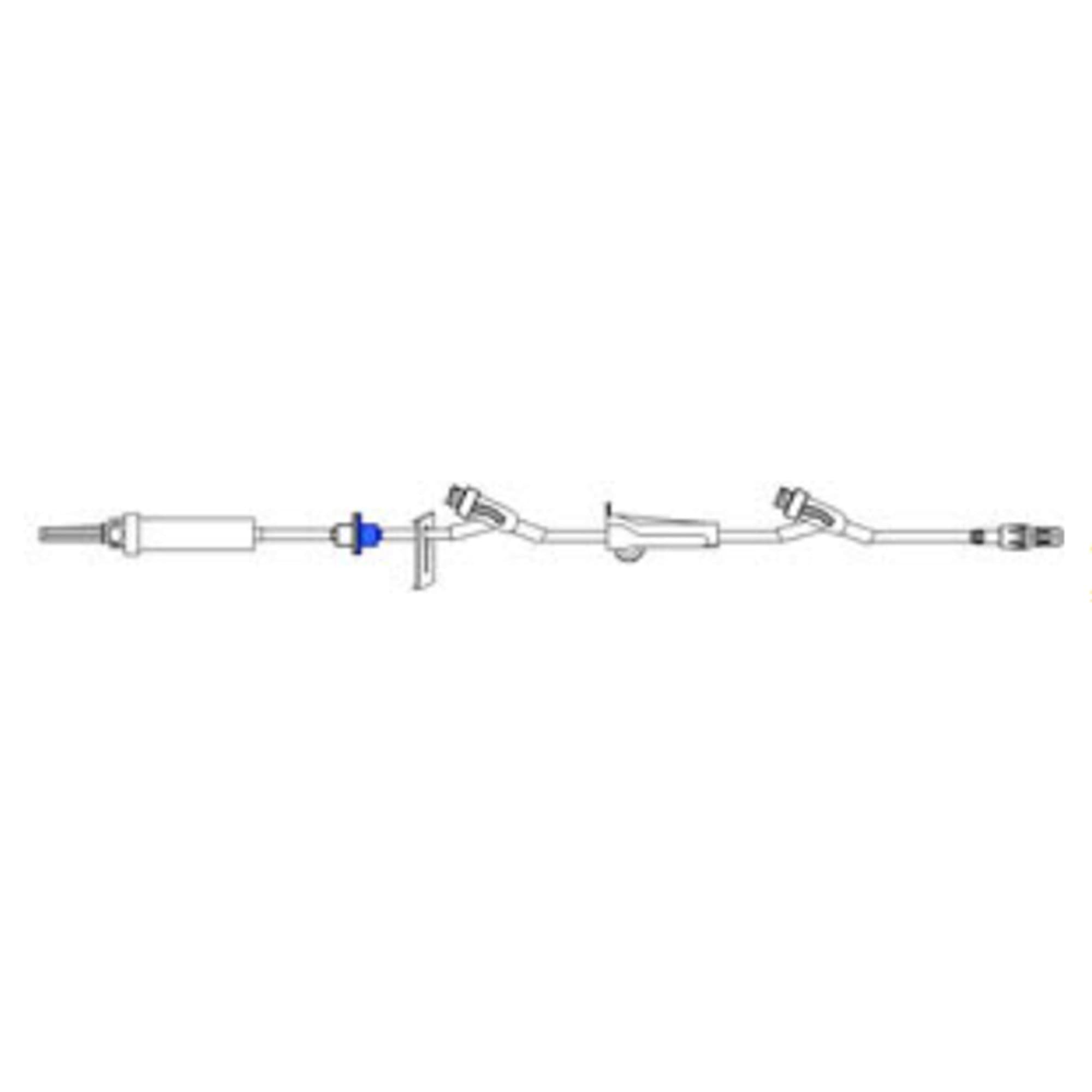 Becton-Dickinson IV Max Administration Set, 15 Drops/mL, 110" Tubing, Dual, Non-Vented, 50/Case - Administration Set IV Max - Image 1