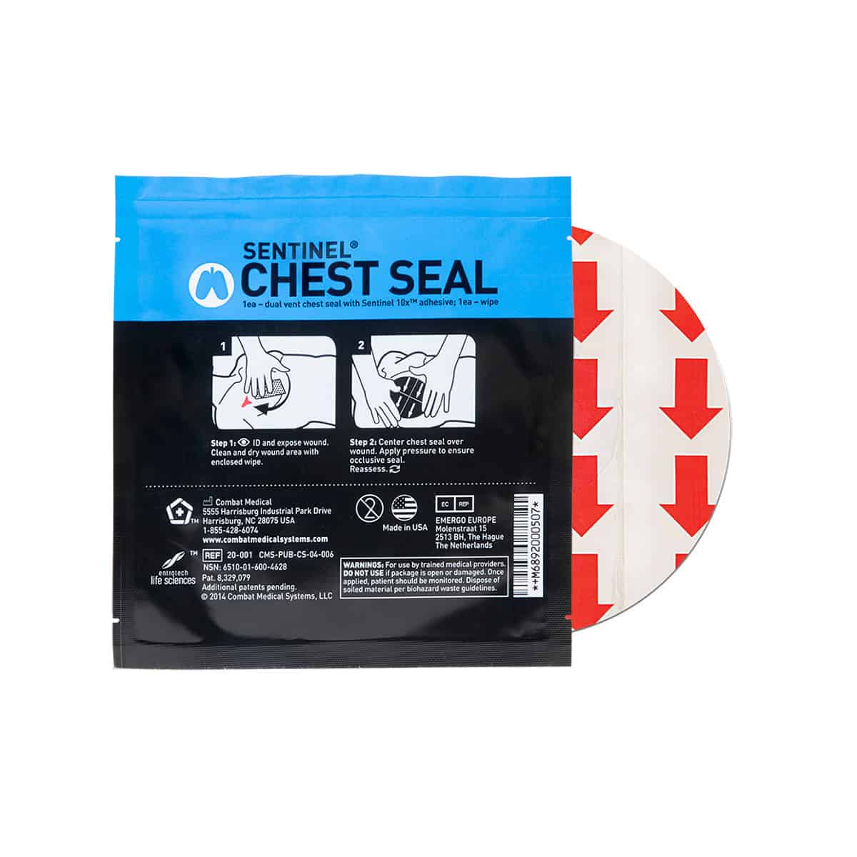 Safeguard Sentinel Chest Seal, 10/Case - Sentinel Chest Seal - Image 1