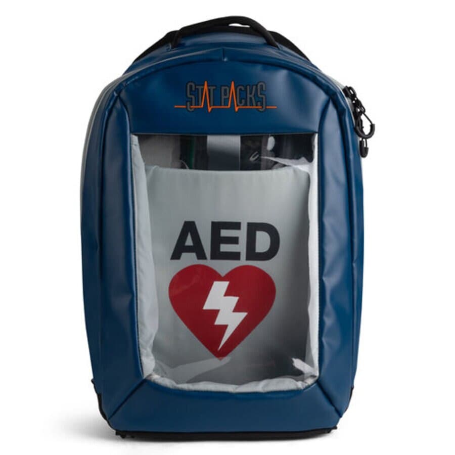 Statpacks G4 Vivo AED Bag, Blue/Orange, 20.5x13x9" - G4 Vivo Bag, Blue/Orange - Image 1