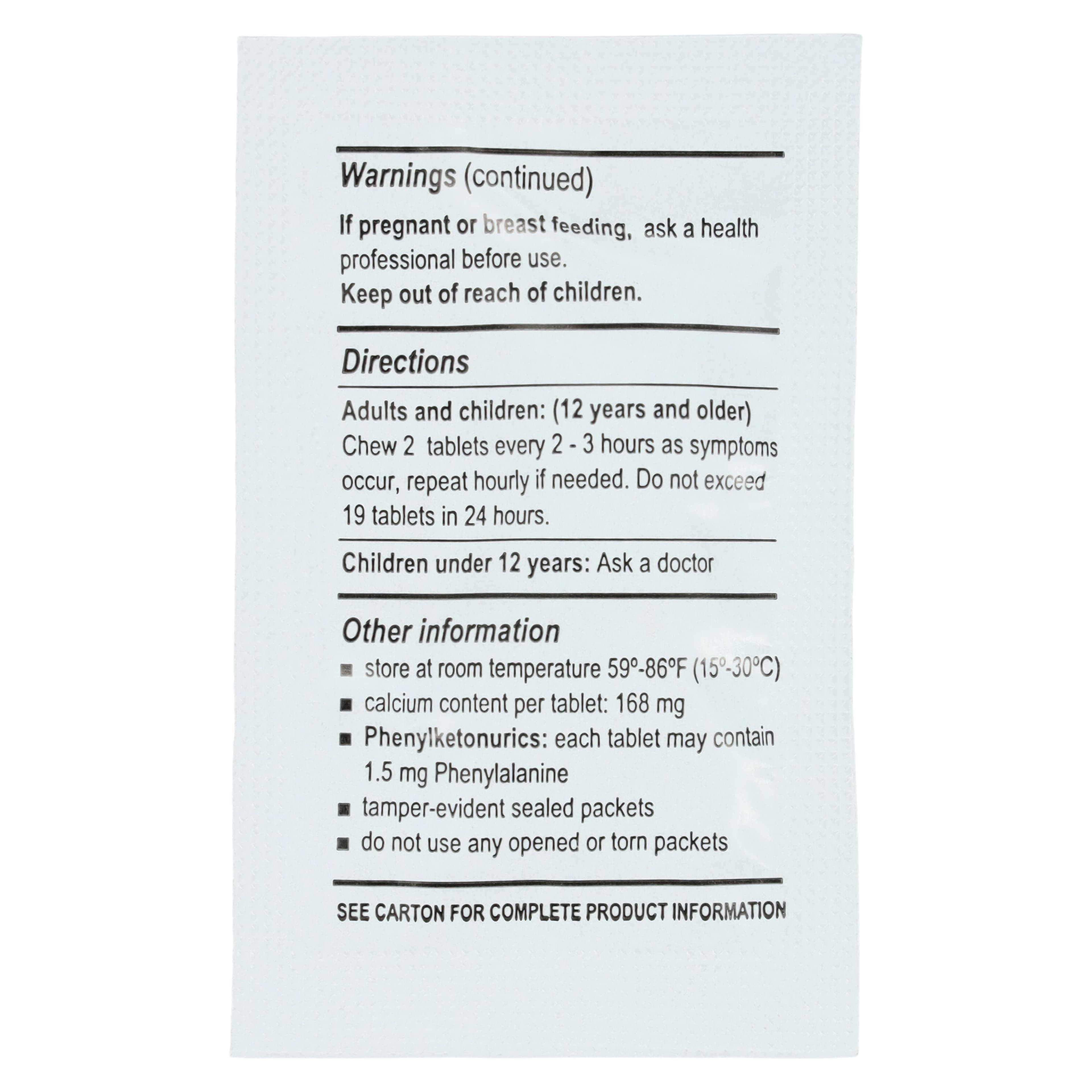 Alcalak Antacid Tablets, 250 Tablets per Box, 2 Boxes per Case (Medique Products) thumbnail 3