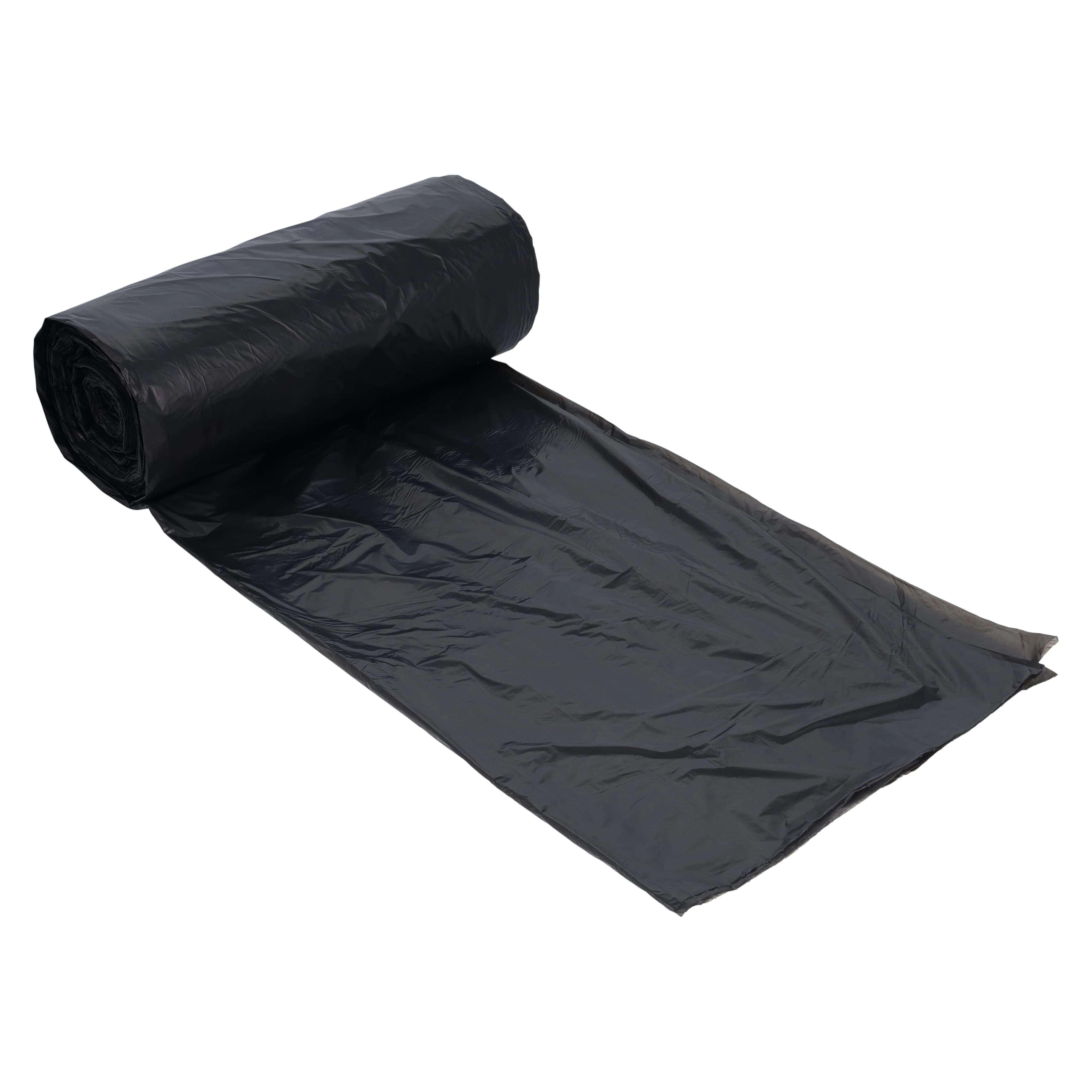 Inteplast Black LLDPE Trash Can Liner, 16 Gallon, 50 x 20, 50/Case - Liner Black LLDPE 16 Gal - Image 1