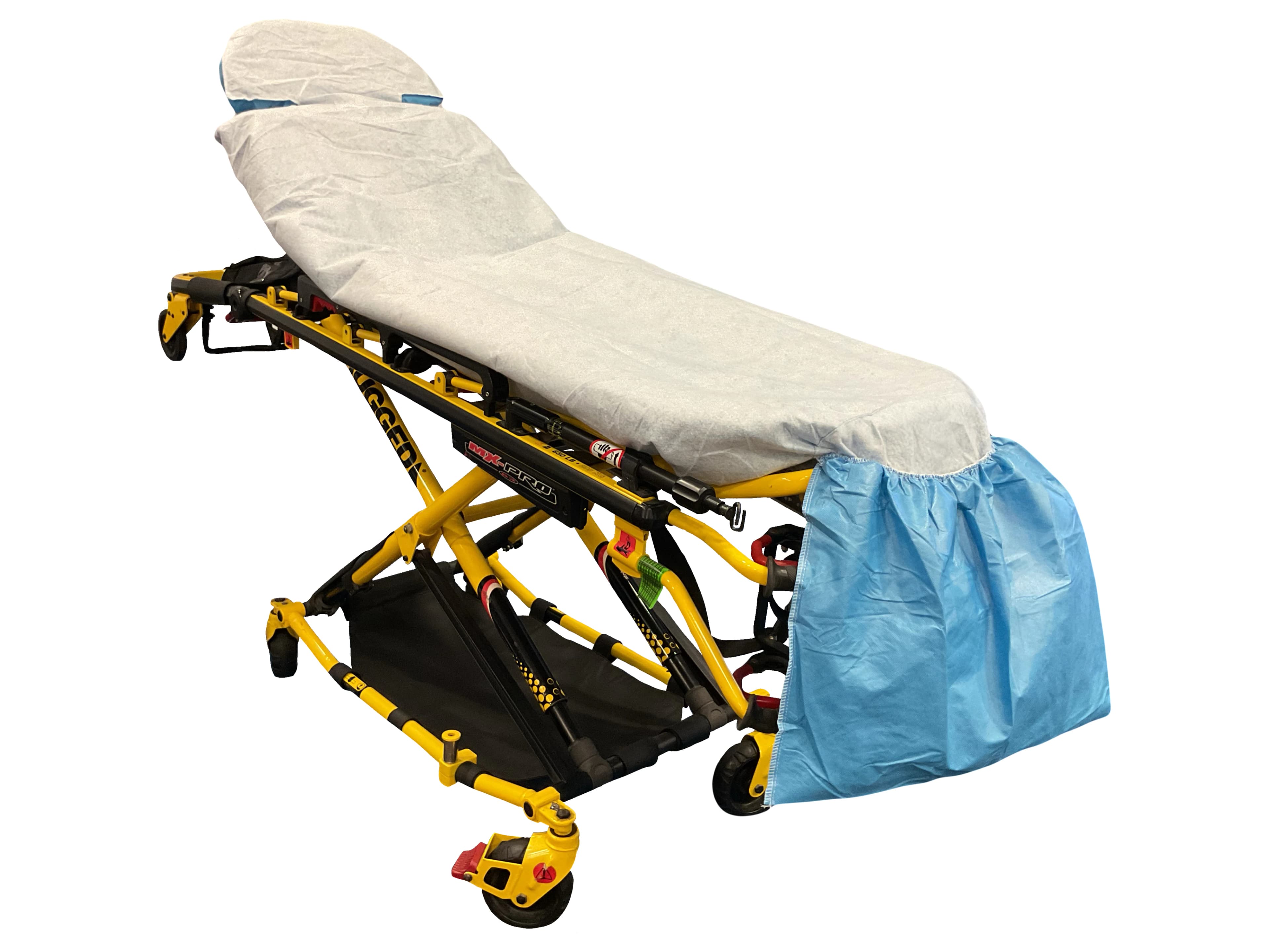 I-Force Stretcher Fitted Sheet, 3-Layer with Pouch, Non-Sterile, 36 in x 90 in, Blue, 20/Case - 3-Layer Imp Fit Sheet w/Pouch - Image 1
