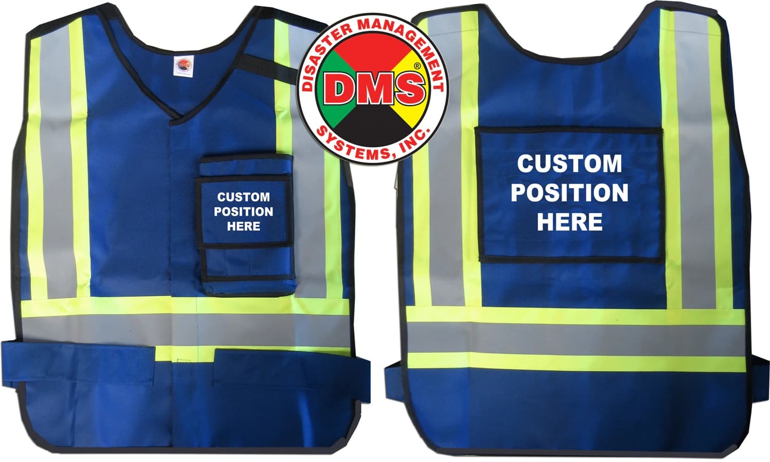 Disaster Management Blue Dynamic Vest, One Size Fits Most - Blue Dynamic Vest - Image 1