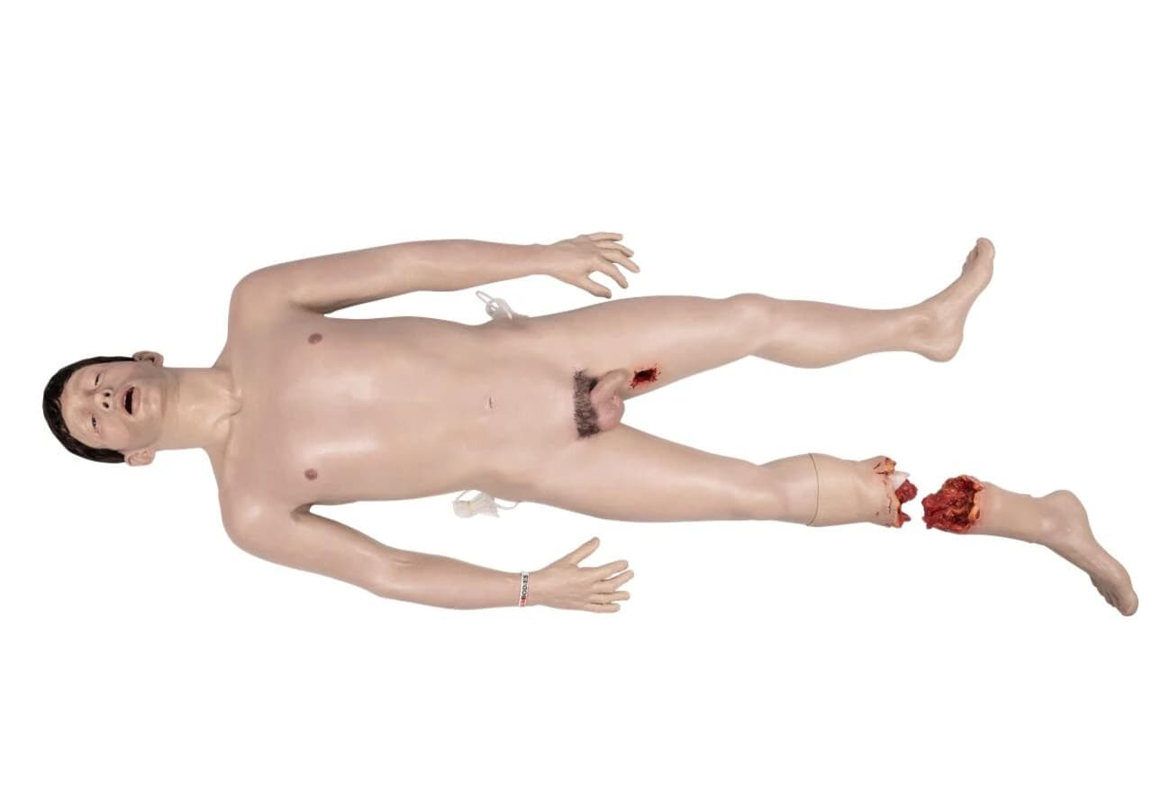 SimBodies EMS-Man Full Body Training Manikin, Light Skin, Male, Each - EMS-Man Light Skin - Image 1