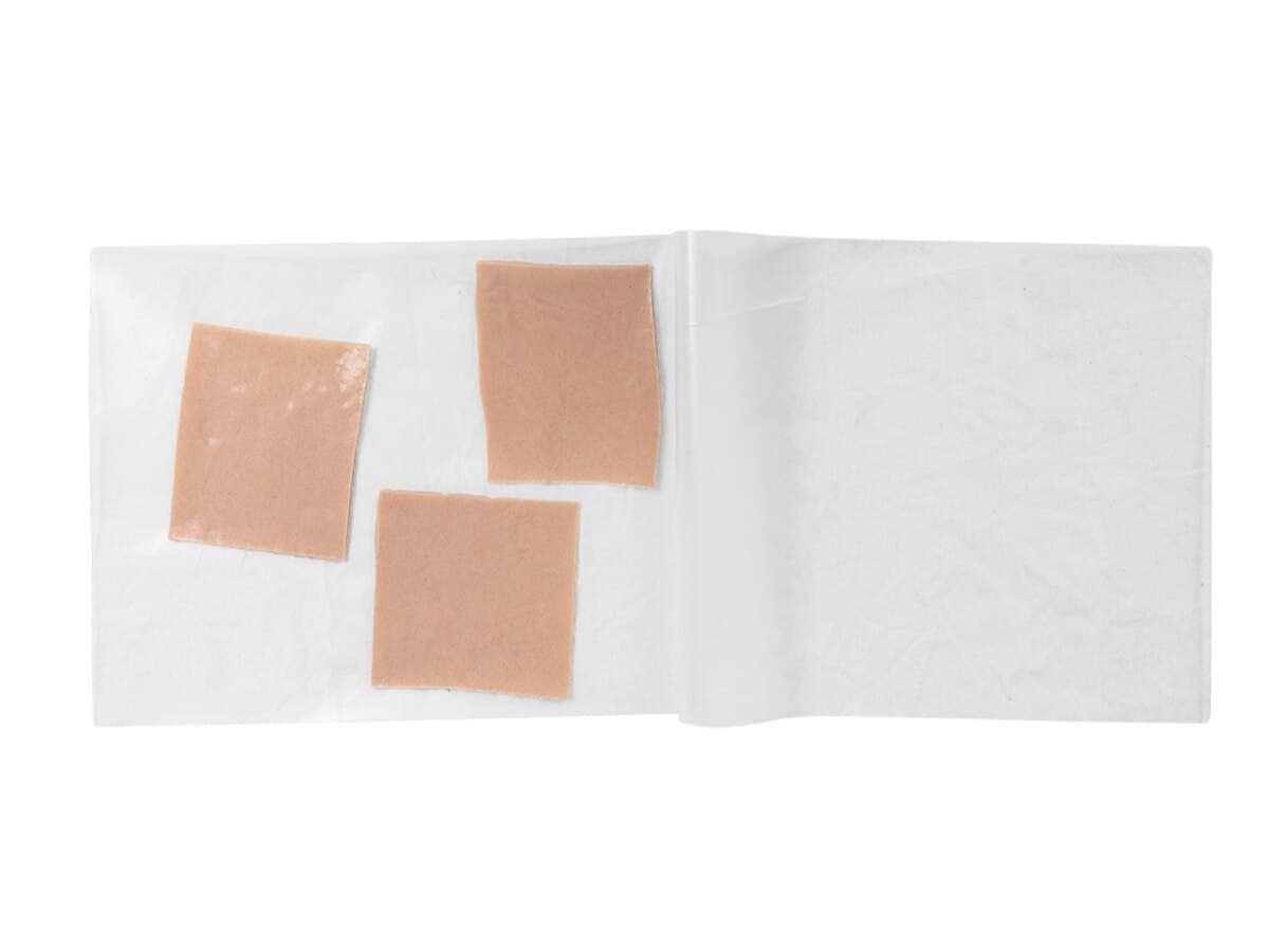SimBodies Manikin Training Stickers, Square Silicone, 4x4", Dark Skin, 24/Box - Sq SIlicone Stickers 4x4" - Image 1
