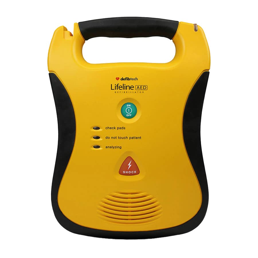 Defibtech LifeLine AED Defibrillator, Portable, Black/Yellow, Each - DefibT Lifeline AED Package - Image 1