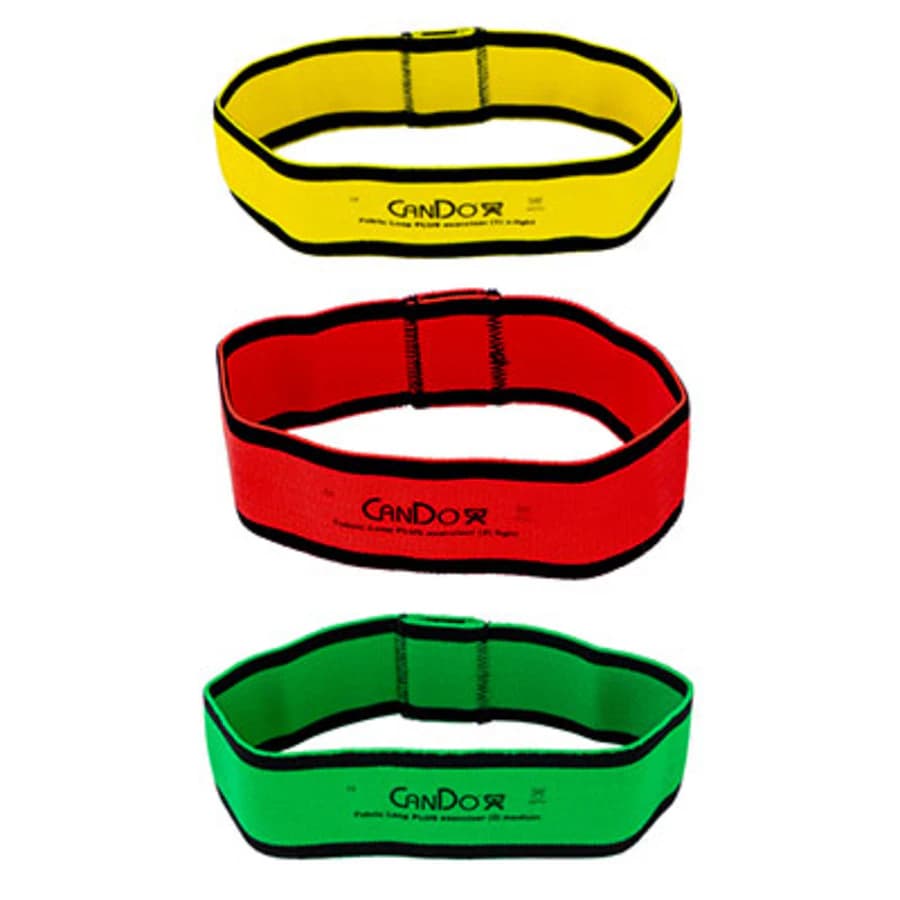CanDo Loop Plus 8" Exercise Loop, Yellow/Red/Green (Set of 3) - Cando Loop Plus 8 Ylw,Red,Grn - Image 1