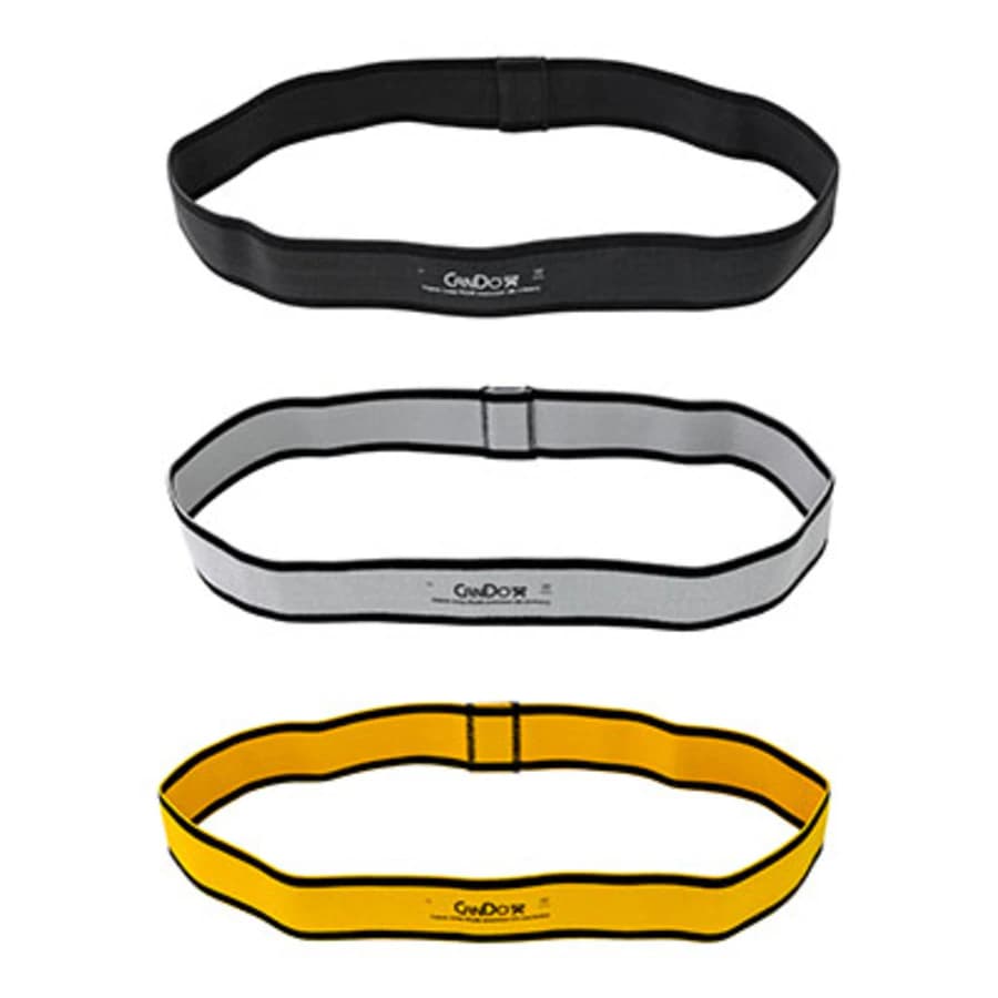 CanDo Loop Plus Exercise Band, 18" Loop, Black/Silver/Gold - Cando Loop Plus 18 Blk/Sil/Gl - Image 1