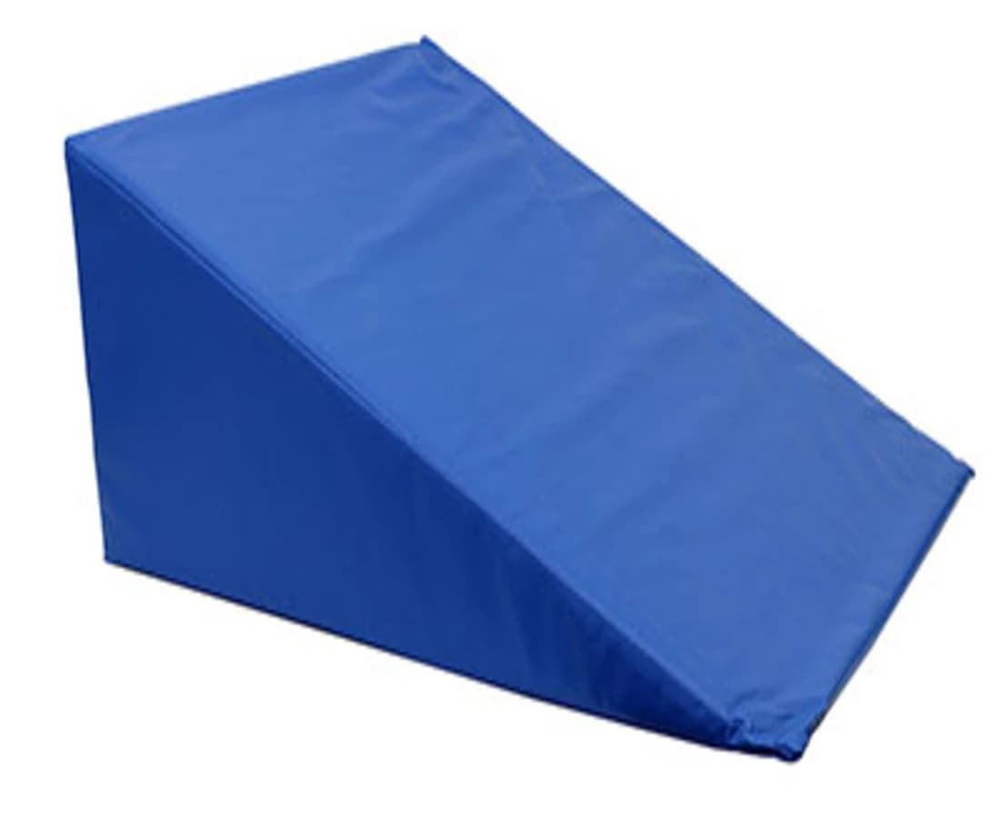 CanDo Positioning/Vestibular Wedge with Vinyl Cover, Firm, 24" x 28" x 12" - Wedge Foam w/Vinyl Cover Firm - Image 1