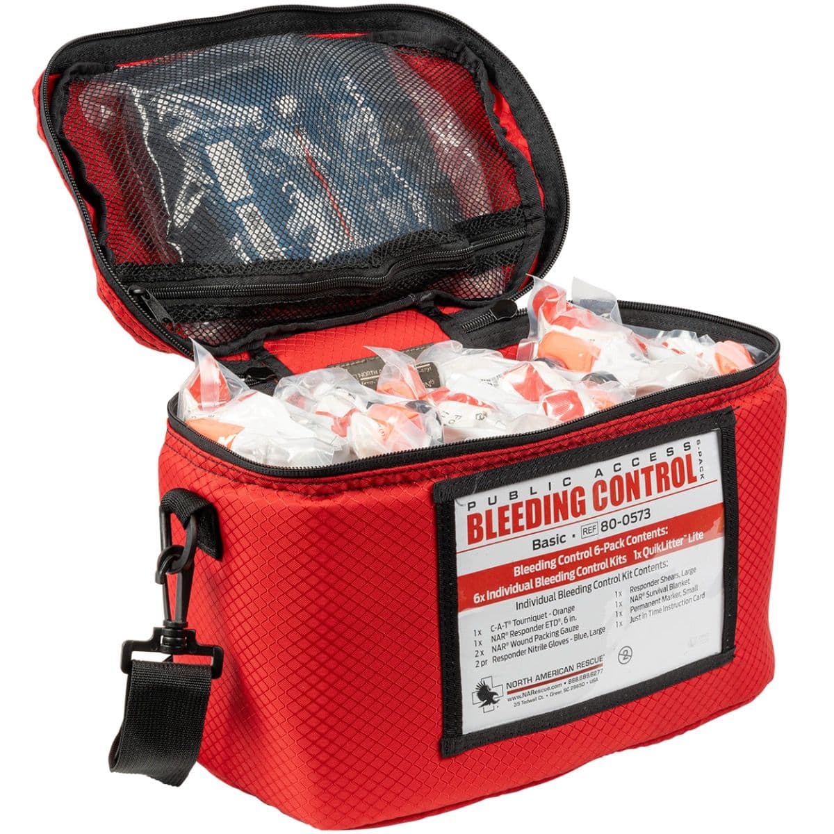 North American Rescue Public Access Bleeding Control Kit, Red/Black - Public Access Bleed C Inter - Image 1