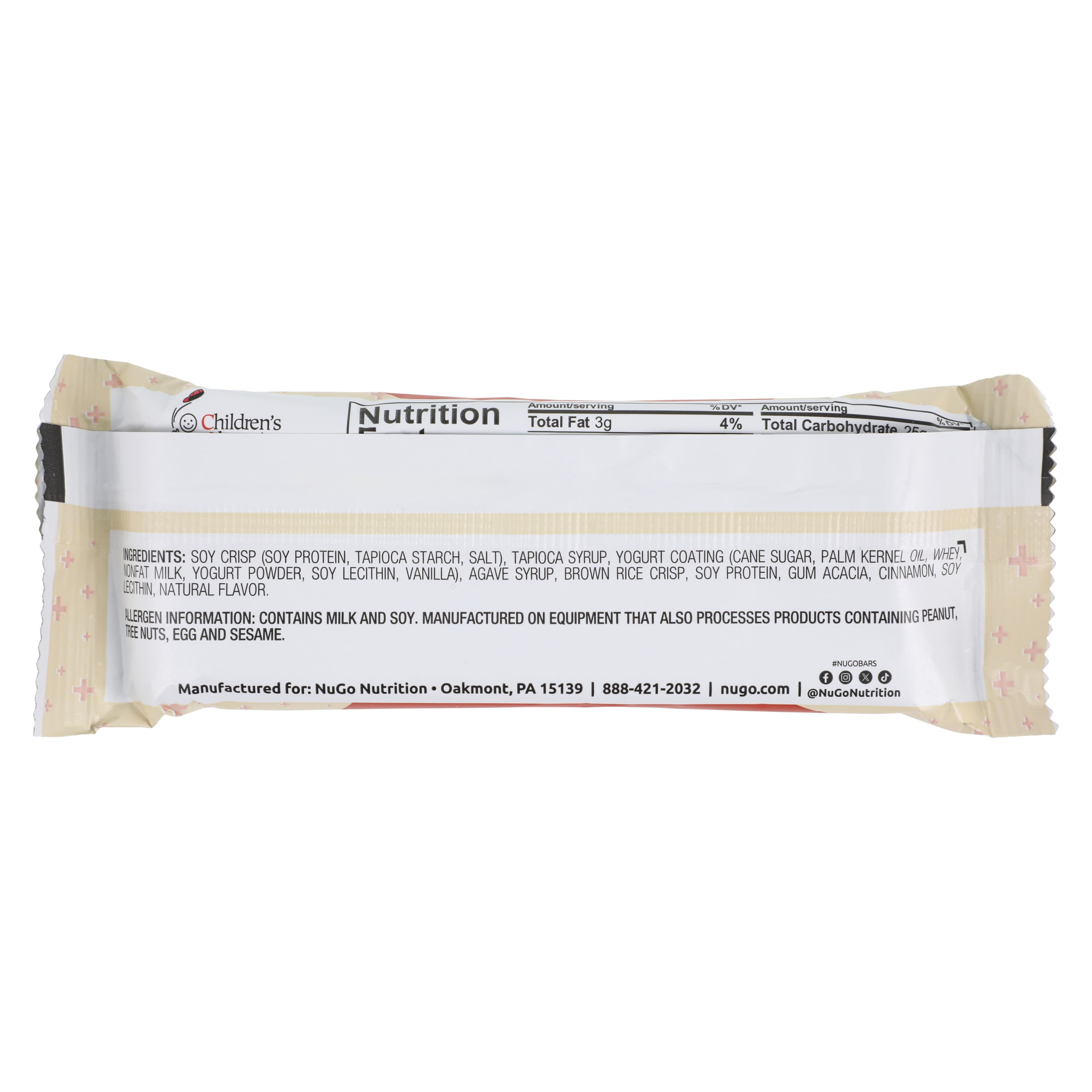 NuGo Original+ Dialysis Oral Nutrition Protein Bar, Churro, Individually Wrapped, 36/Case thumbnail 3