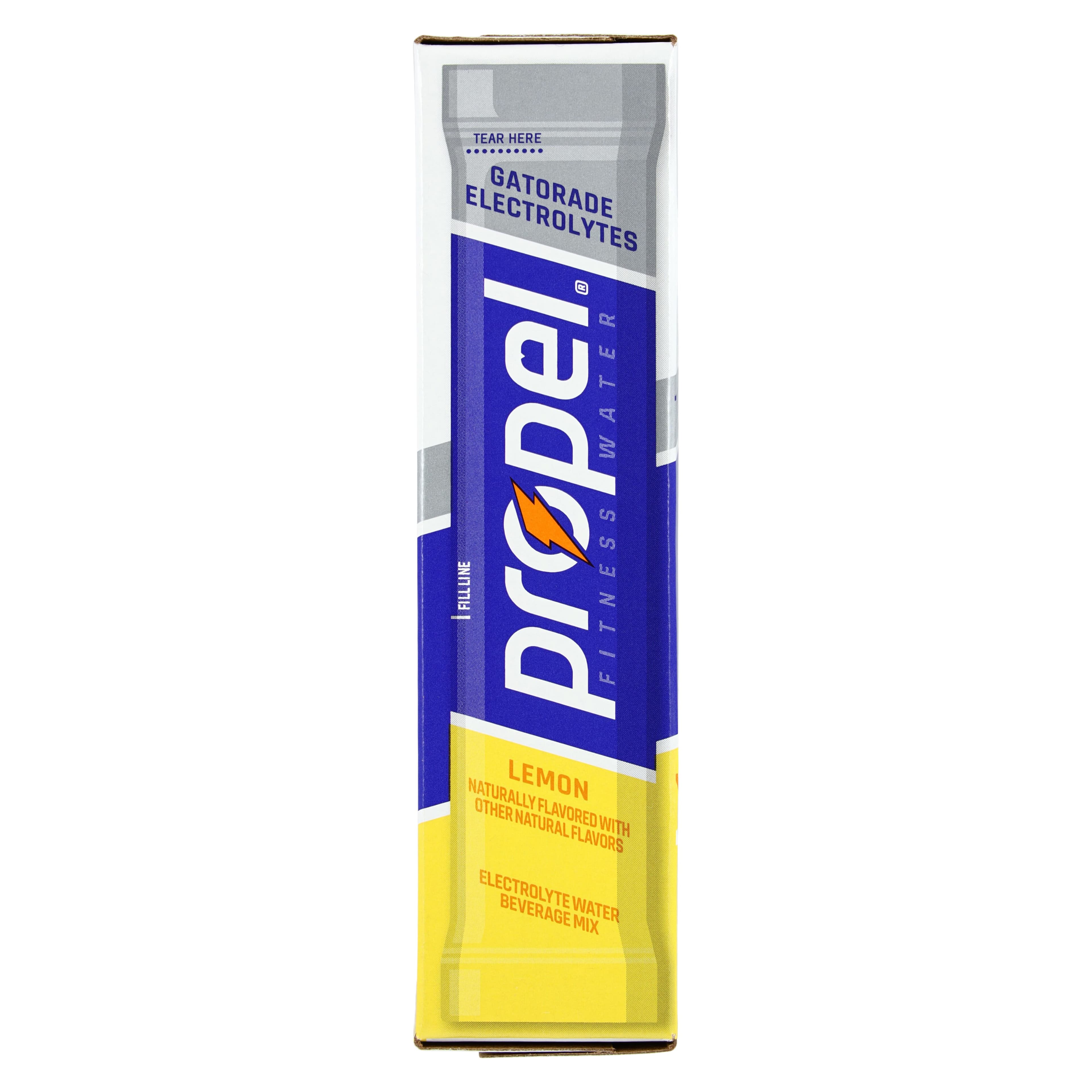 Propel Electrolyte Powder Packets, Lemon, 10 Count Box, 12 Boxes/Case thumbnail 3