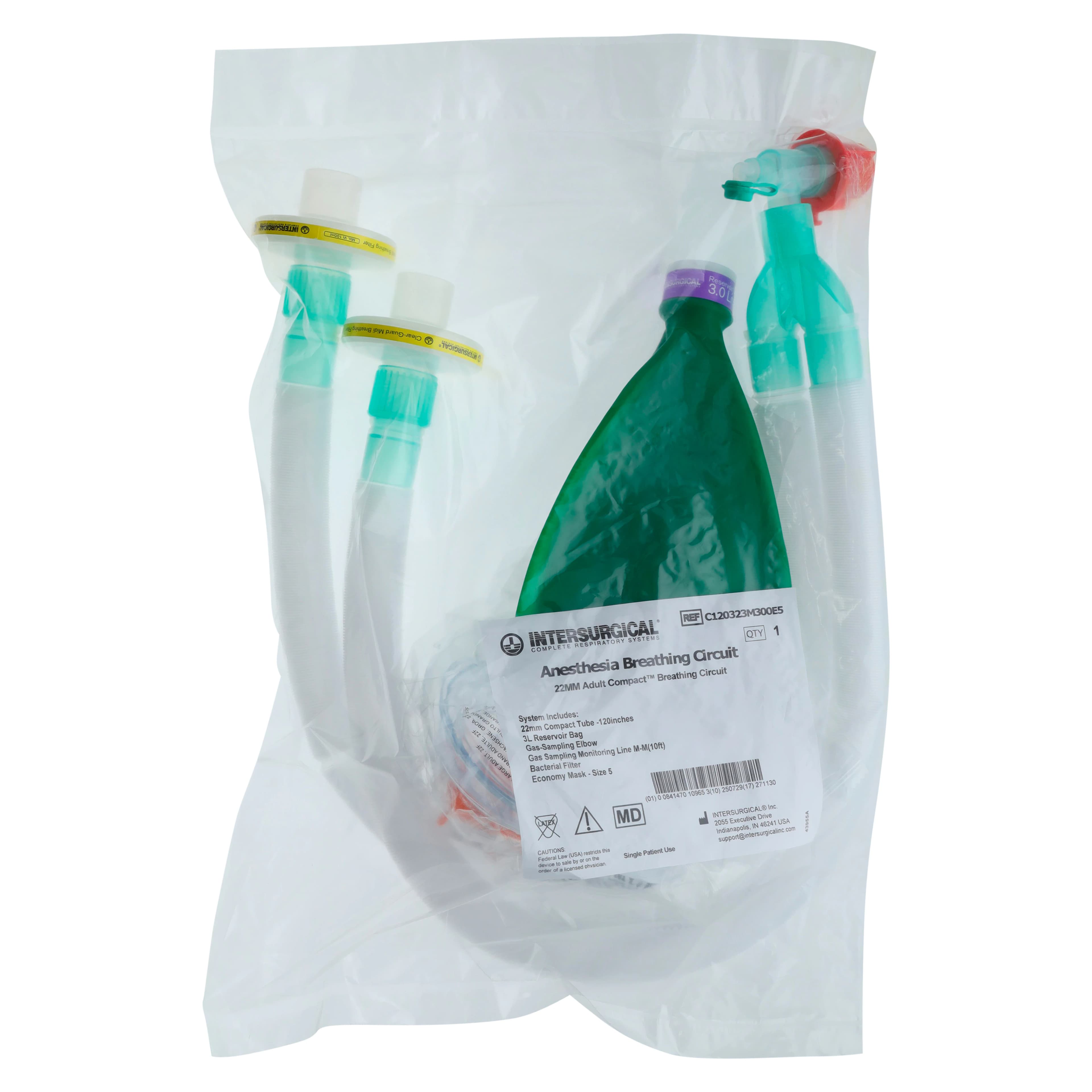 Intersurgical Anesthetic Breathing Circuit, Size 5, 3 Liter Bag, 10/Case thumbnail 6