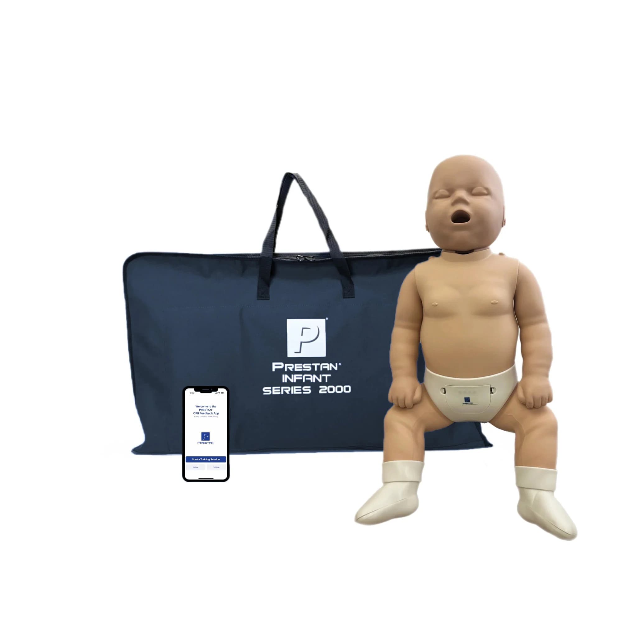 Prestan Infant Series 2000 Full Body CPR Training Manikin, Medium Skin, with CPR Feedback, Each - Infant Series 2000 Manikin - Image 1
