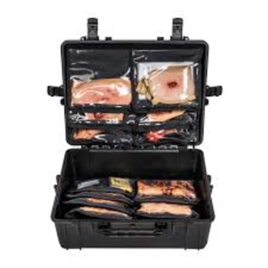 STOPS Medical Training Moulage Kit, Medium Skin Tone, TCCC Advanced, Each - TCCC Advanced Moulage Kit - Image 1